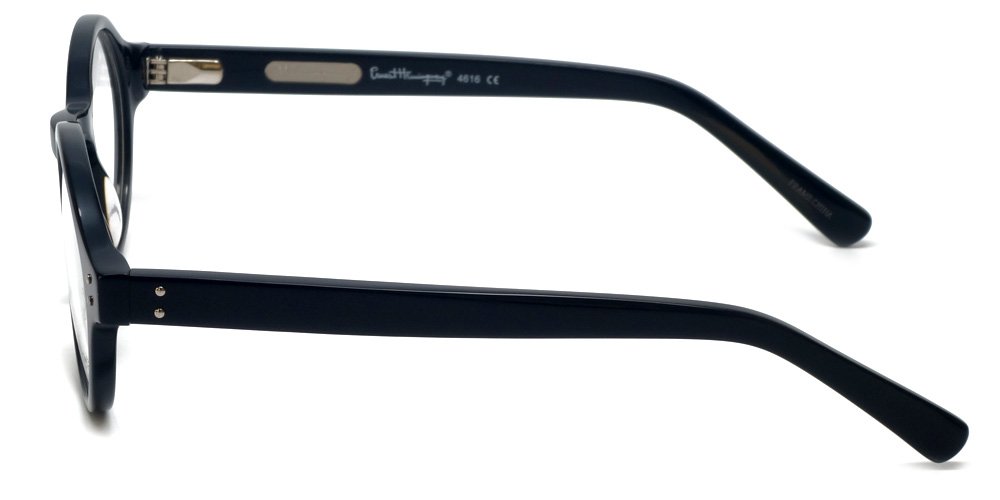 Ernest Hemingway 4616 Black Designer Reading Glasses +1.50 Strength - Stylish & Comfortable for Reading, Working & Computer Use