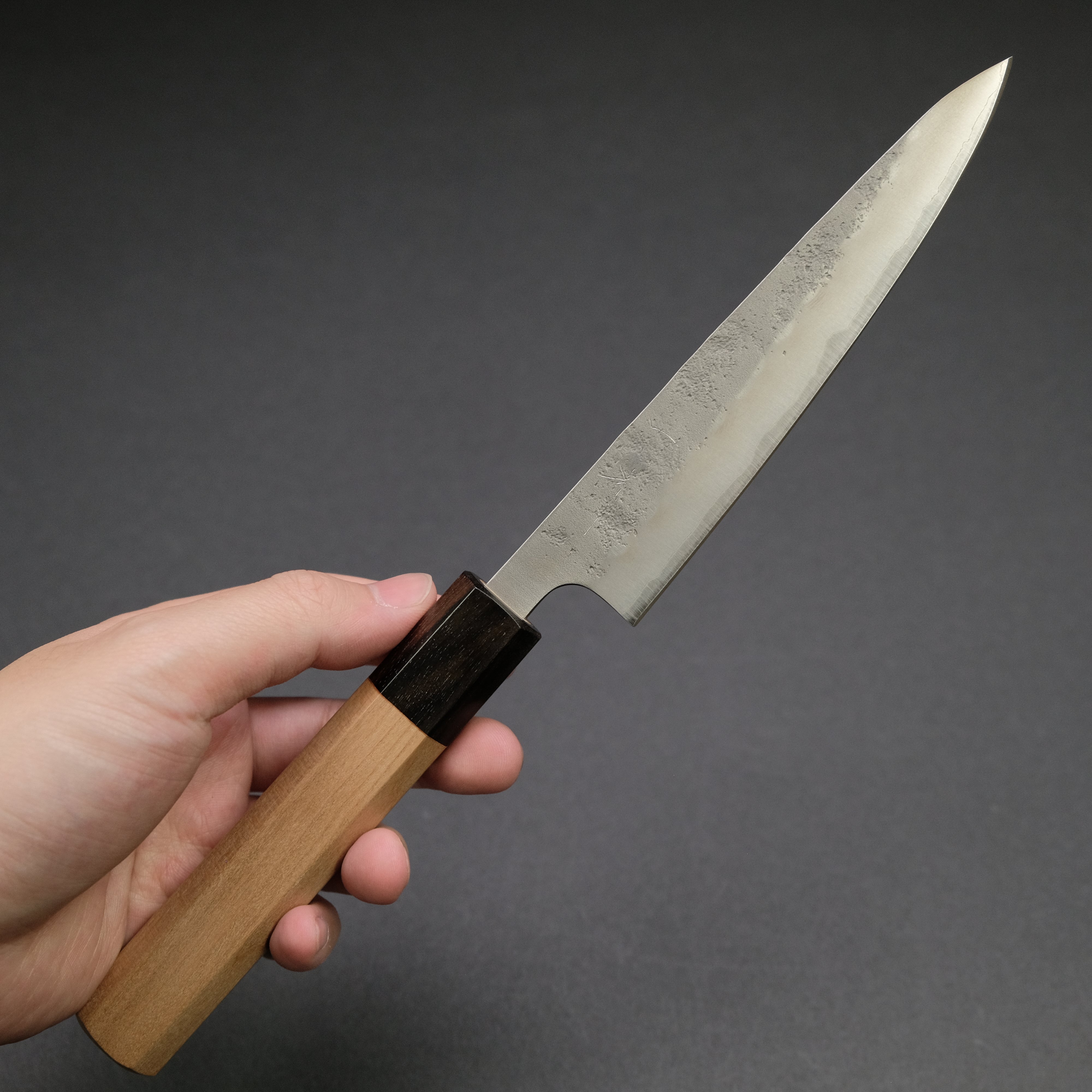 Hitohira Futana S3 Nashiji Petty Knife 135mm - Japanese Stainless Steel Blade with Cherry Wood Handle - Perfect for Slicing, Peeling & Precision Kitchen Tasks