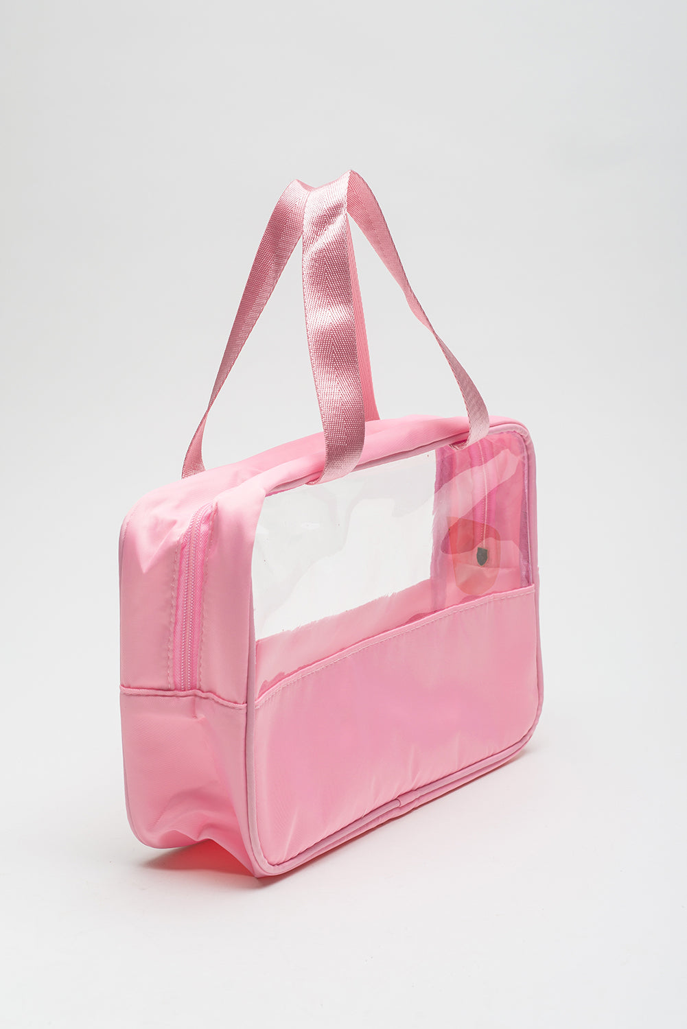 Stylish Chenille Letter Clear PVC Makeup Bag for Travel - Perfect Cosmetic Organizer for Vacation, Gym & Daily Essentials