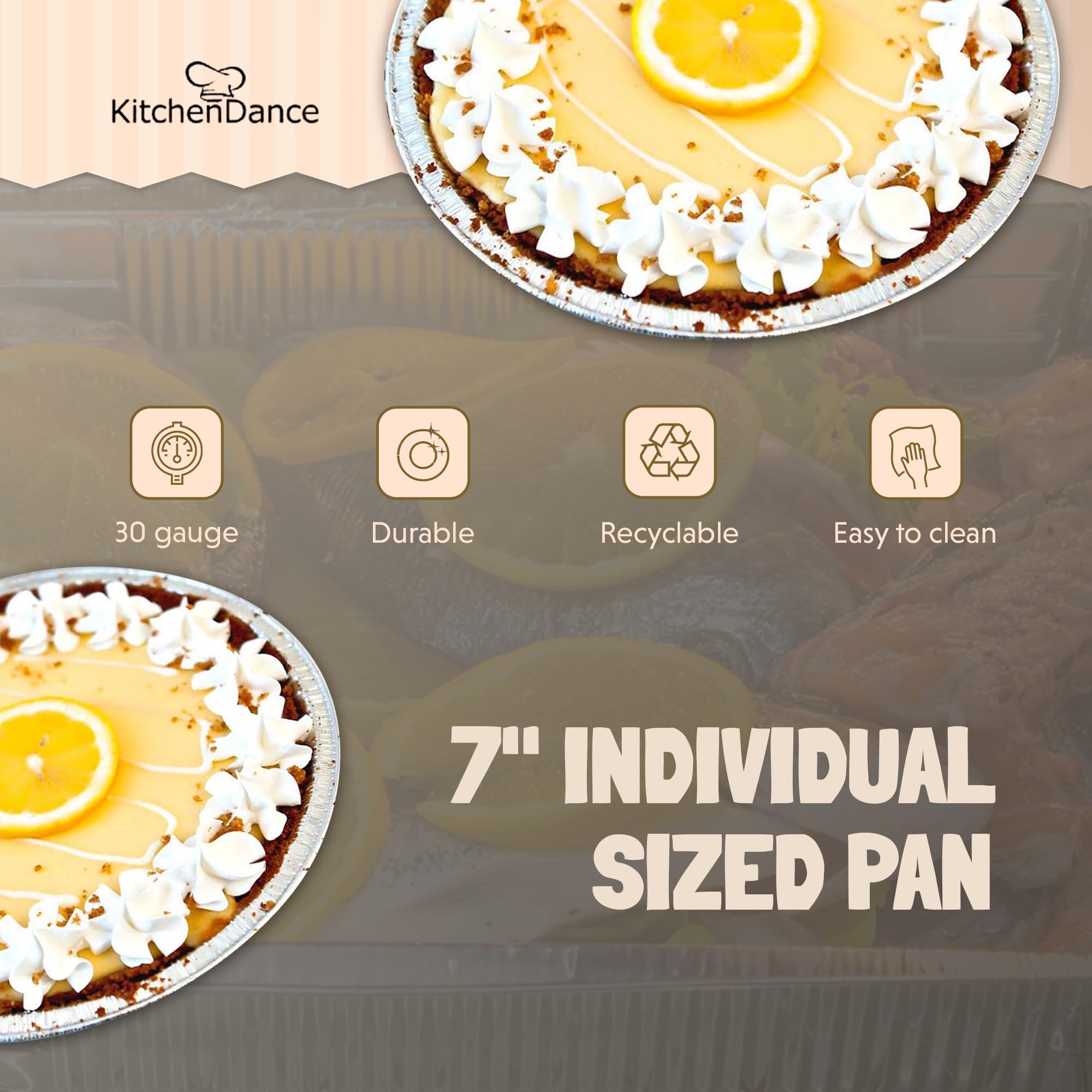 D&W Heavy Duty 7-Inch Disposable Aluminum Foil Pizza Pans - Pack of 250 for Baking Cookies, Pies & Individual Pizzas | Perfect for Restaurants, Catering & Home Baking