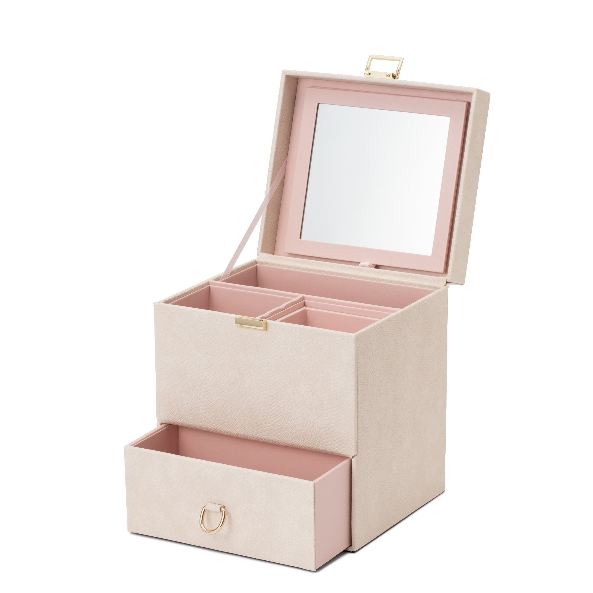 Flavia Cosmetic Box IV - Premium Makeup Organizer with Mirror & Drawers - Perfect for Vanity, Travel & Gift Giving
