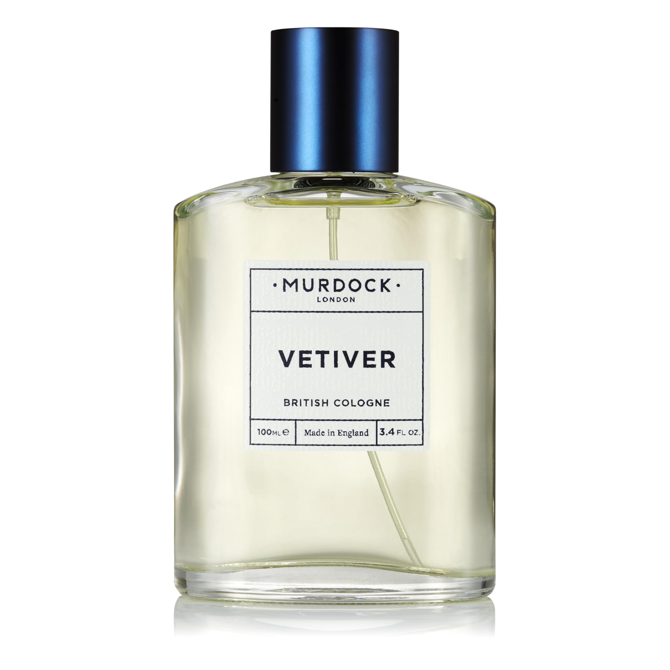 Murdock London Vetiver Cologne for Men - 3.4 fl oz (100ml) Fresh Citrus & Woody Scent - Long Lasting Eau de Cologne - Perfect for Daily Wear, Office & Evening Events