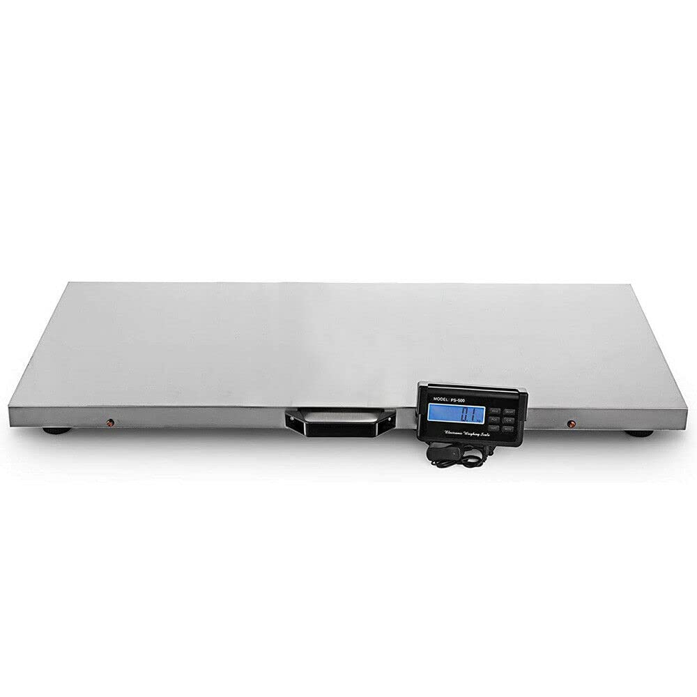 500kg/1100Lbs Heavy Duty Digital Livestock Scale with Large 103x53cm Stainless Steel Platform - Accurate Weighing for Animals, Pets & Farm Use (Cattle, Sheep, Pigs, Dogs, Cats, Goats) - Ideal for Veterinary Clinics, Farms, Animal Husbandry & Shipping