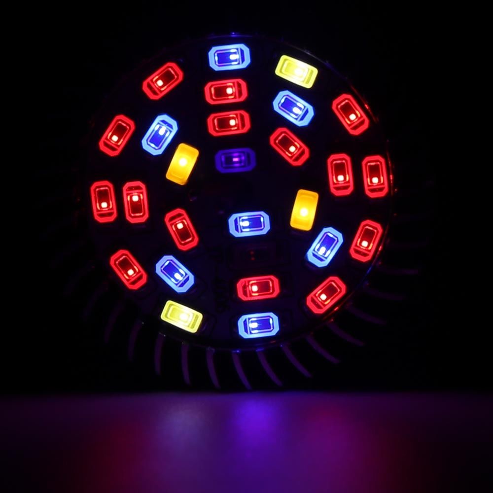 28W Full Spectrum LED Grow Light Bulb E27 Base - Hydroponic Plant Light for Indoor Gardening, Seedlings, Herbs & Flowers