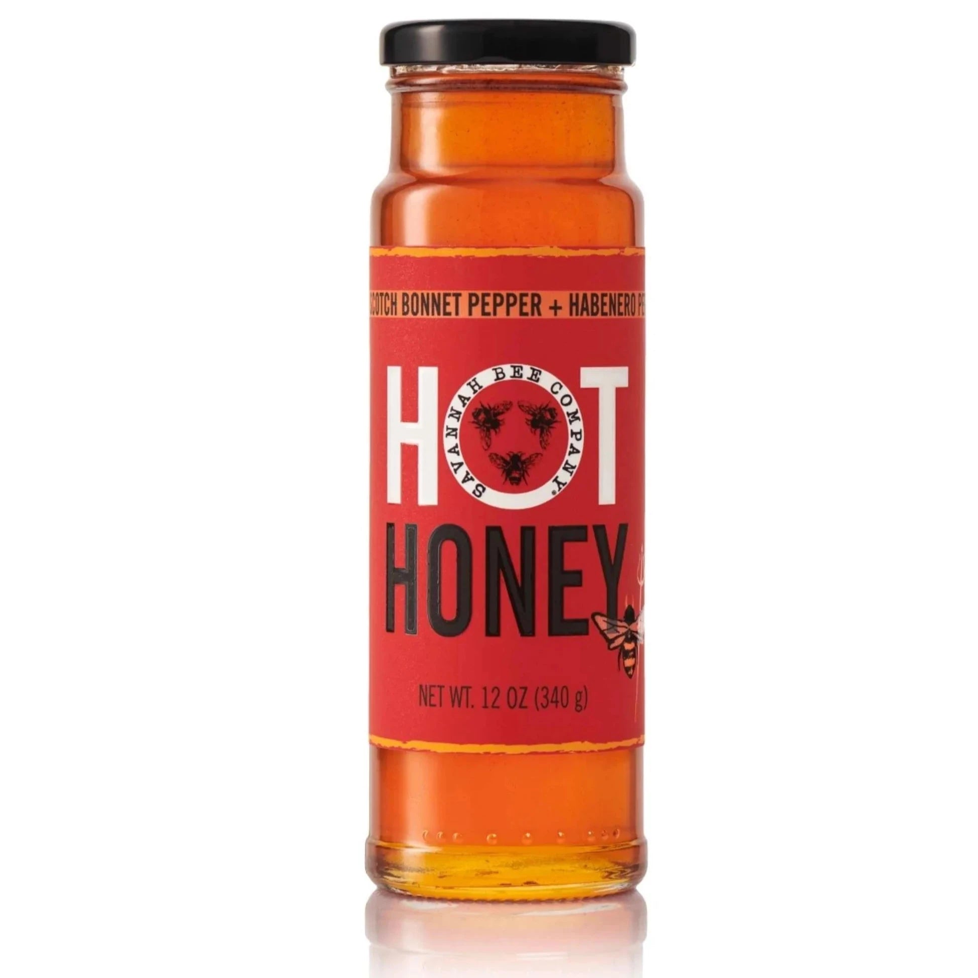 Premium Raw Hot Honey in Glass Jar - Spicy & Sweet Natural Honey for Cooking, Grilling, Cocktails & Gift Giving