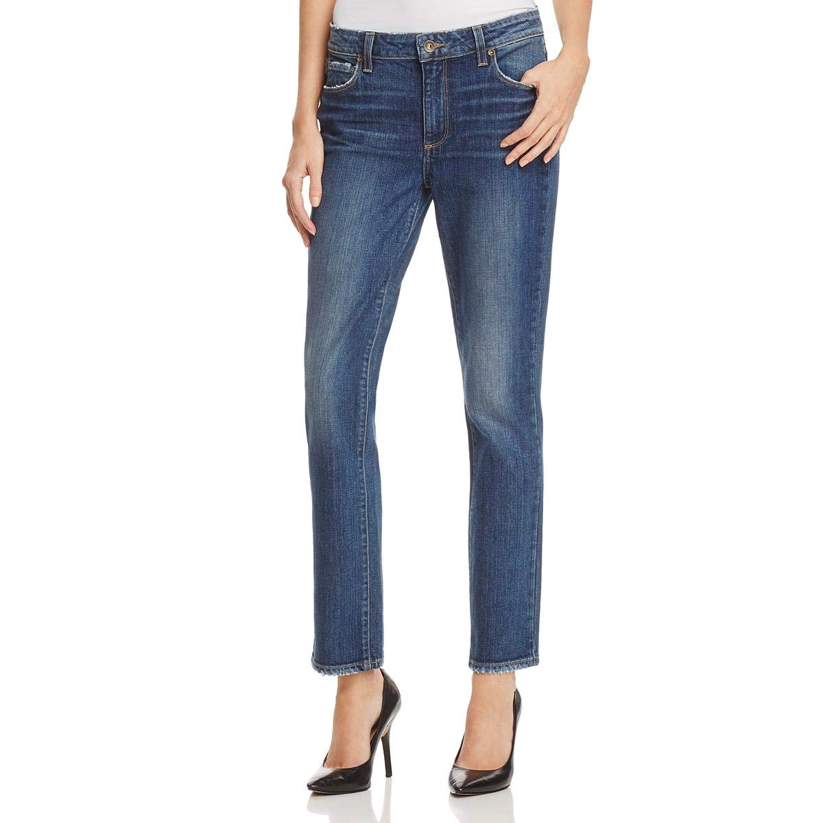 PAIGE Women's Julia Straight Leg Jeans - High Waist Denim Pants for Casual & Office Wear | Comfortable Stretch Fit for Everyday Style