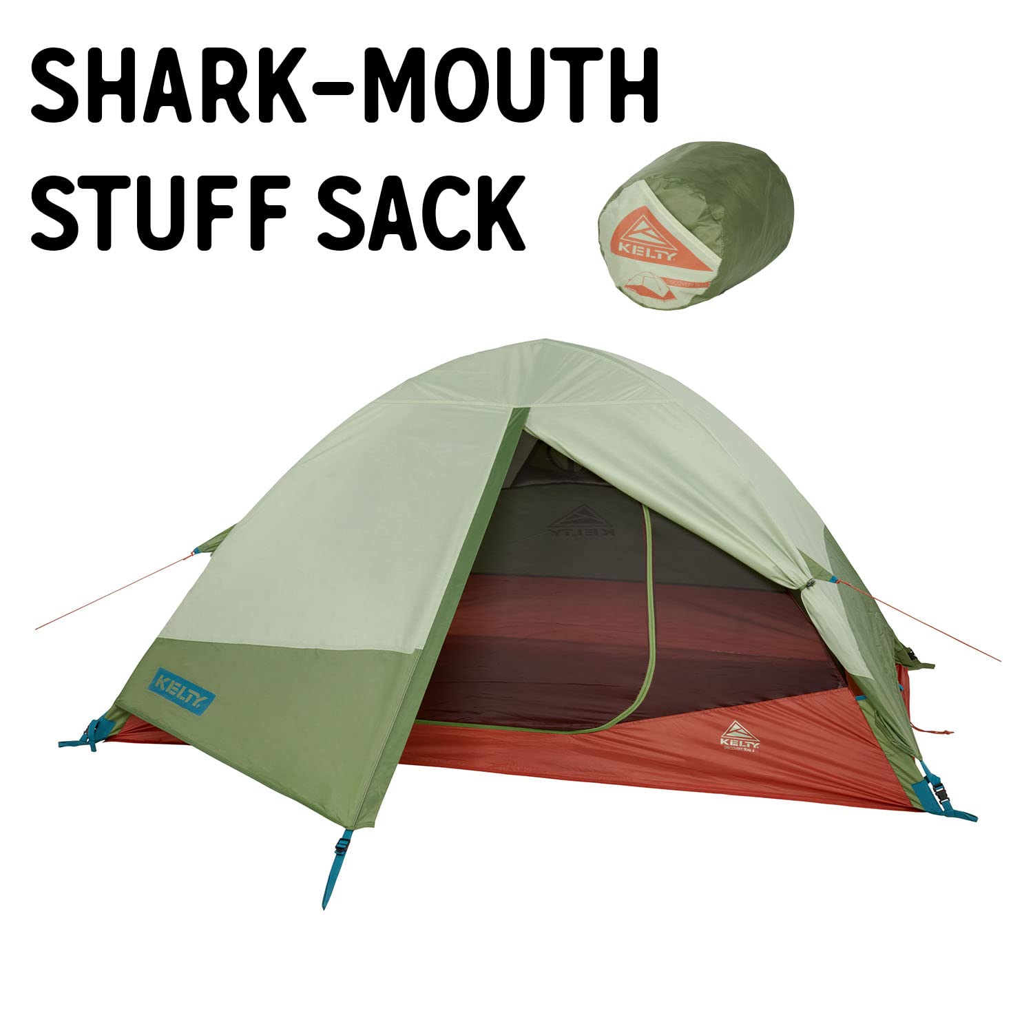 Kelty Discovery Trail Backpacking Tent - Lightweight 2-Person Camping Tent with Aluminum Poles | Easy Setup Single Door & Vestibule | Includes Stuff Sack | Perfect for Hiking, Backpacking & Outdoor Adventures
