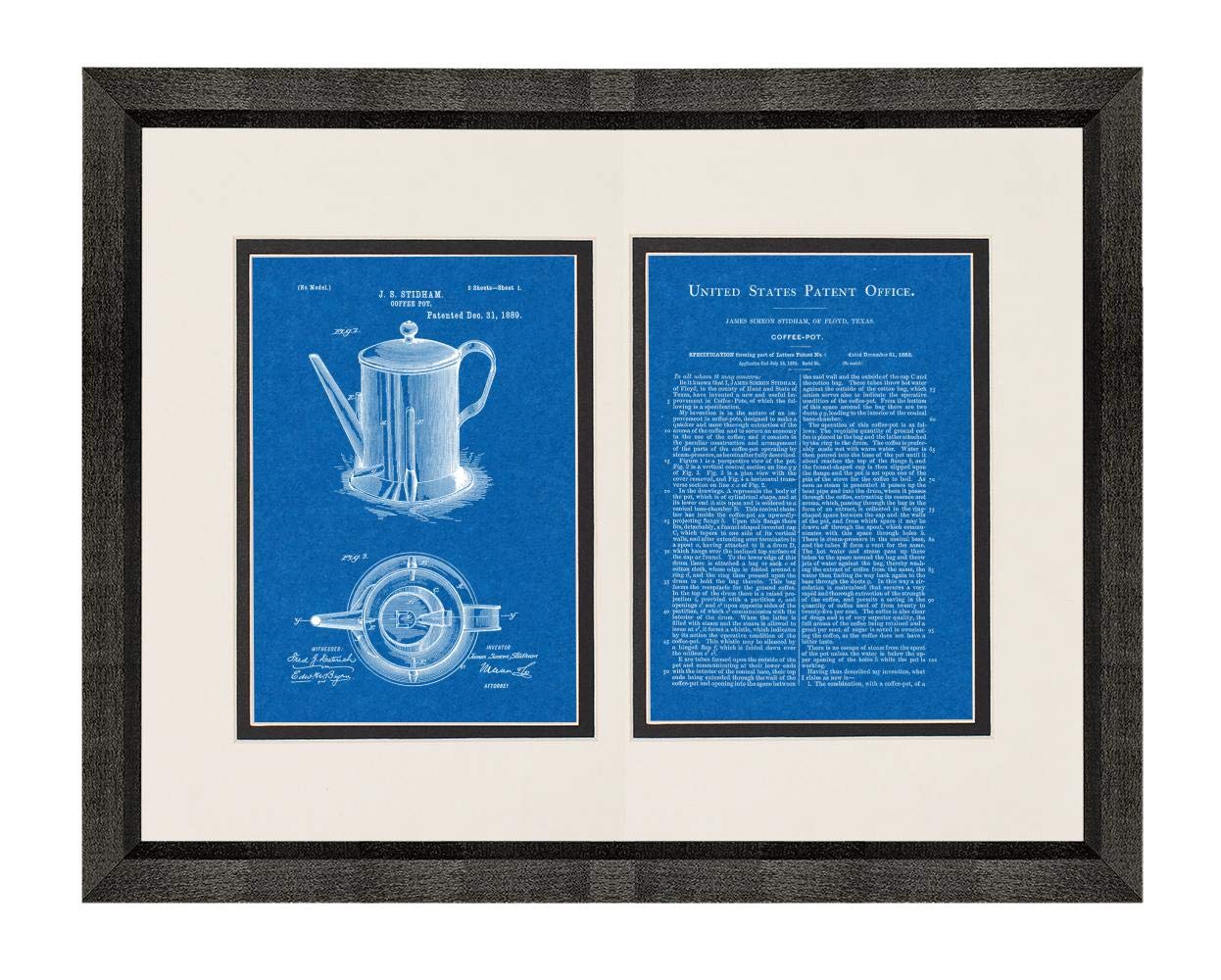 Vintage Coffee Pot Patent Art Blueprint Print - 16