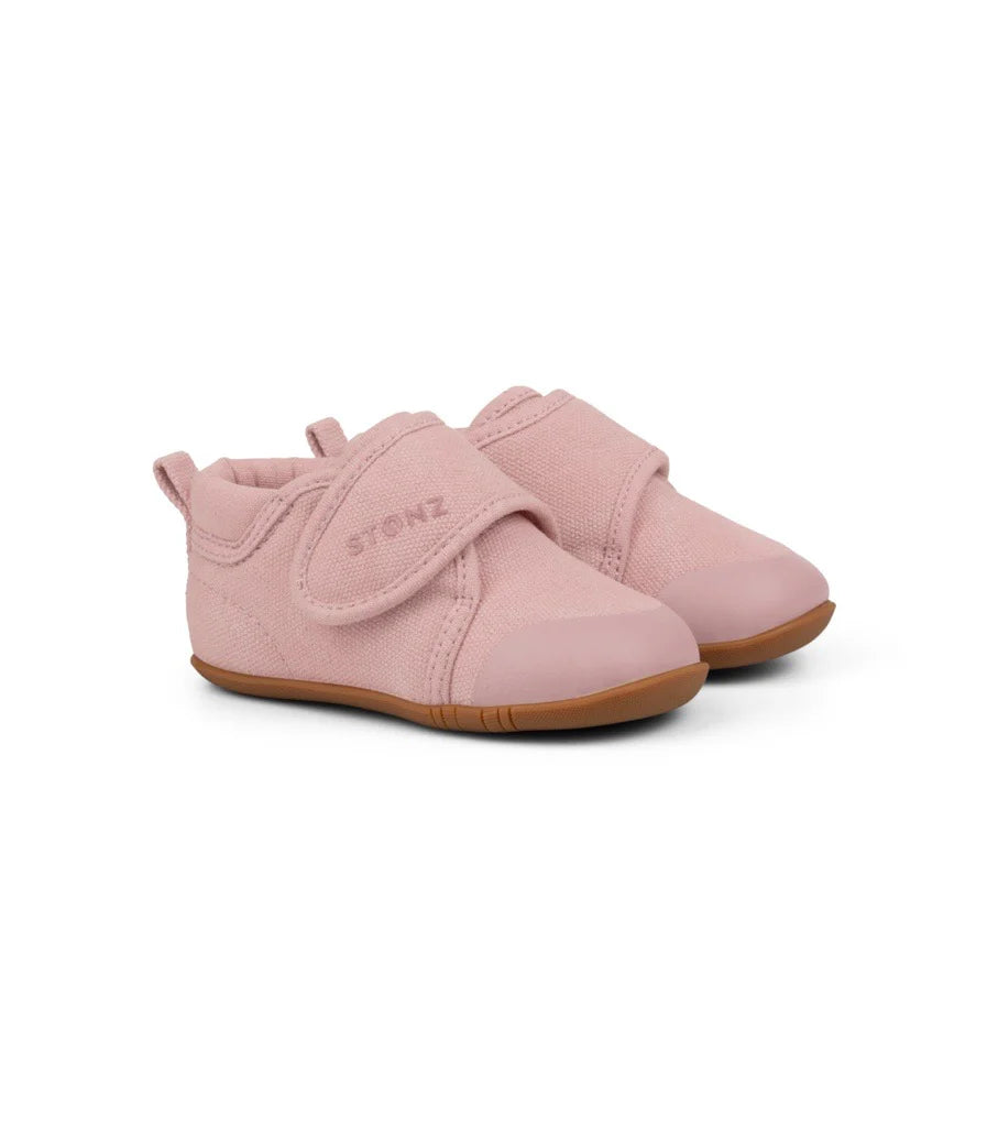 Stonz Haze Pink Cruiser Natural Baby Shoes - Soft Sole Infant Walking Shoes for Boys & Girls - Perfect for First Steps, Outdoor Play & Everyday Wear
