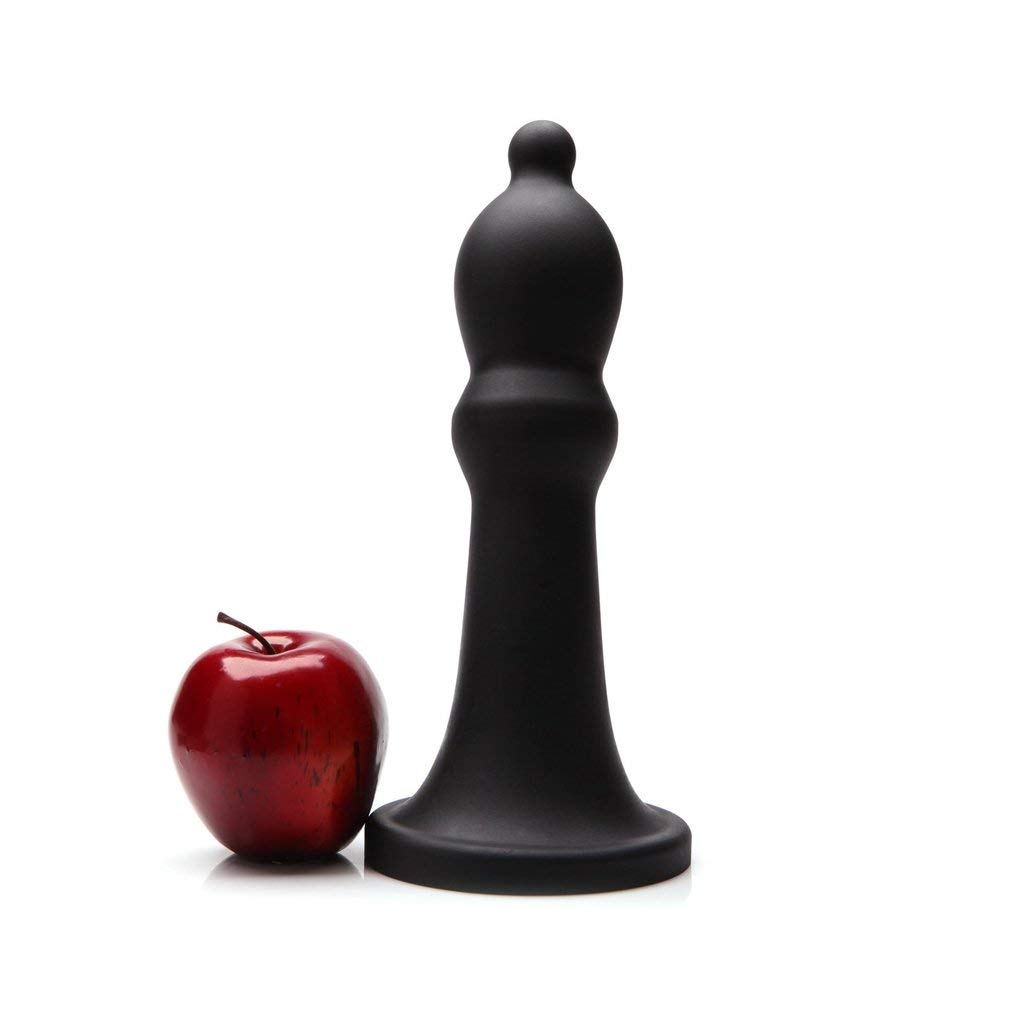 Tantus Bishop XL Butt Plug - Ultra-Premium Super Soft Silicone Anal Toy for Men & Women - Harness Compatible Adult Massager - Onyx Black - Perfect for Couples Play & Solo Exploration