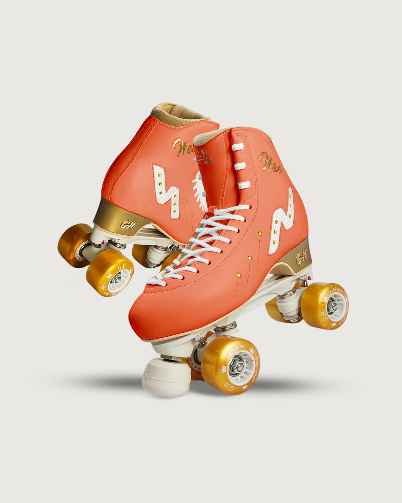 GH Neo Quad Roller Skates for Adults - Adjustable Outdoor & Indoor Rollerblades with Light-Up Wheels - Perfect for Fitness, Rink Skating, and Retro Roller Disco Parties