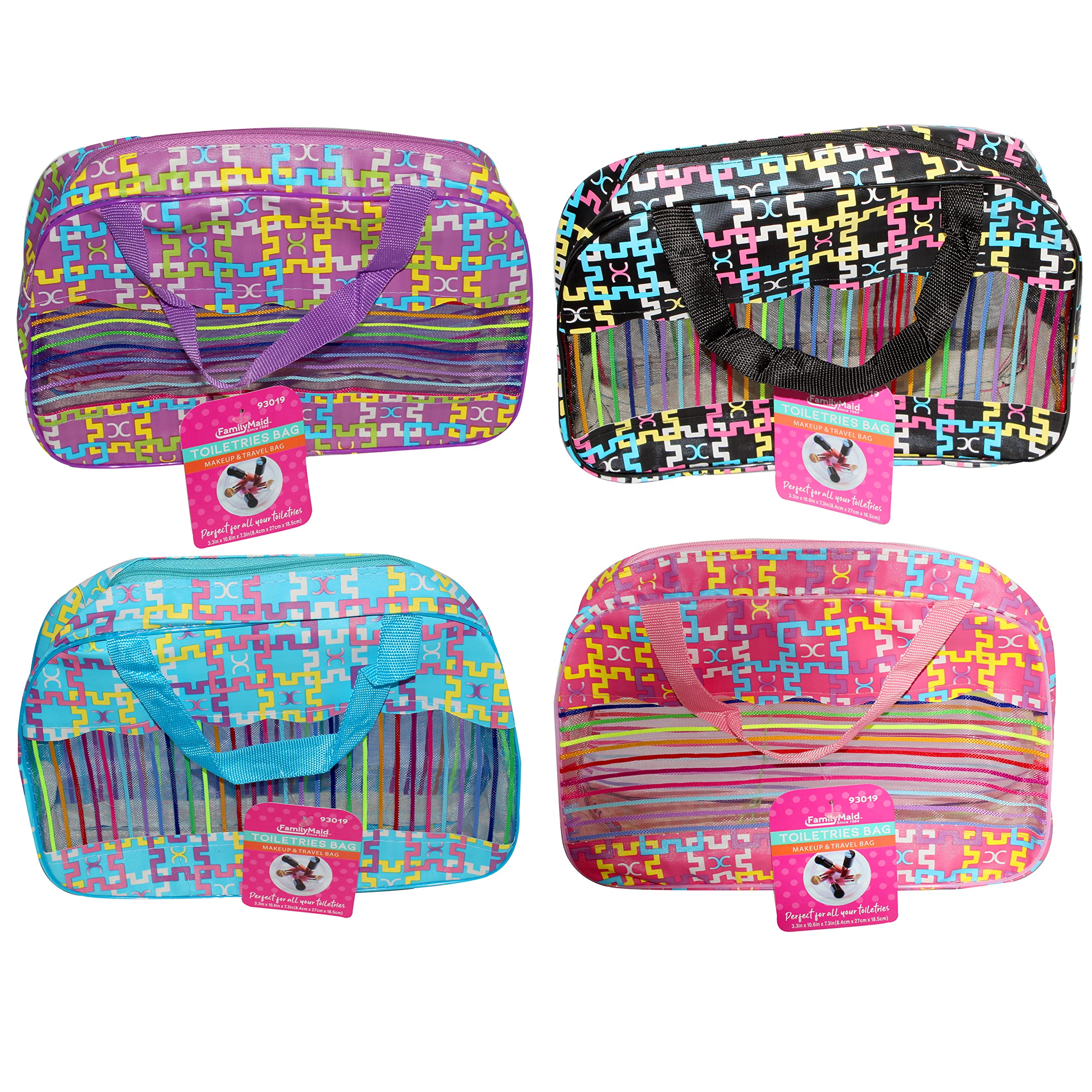 2 Pack Travel Makeup Bags - Waterproof Cosmetic Organizer with Zipper for Toiletries, Beauty Essentials | Perfect for Vacation, Gym, Business Trips & Daily Use
