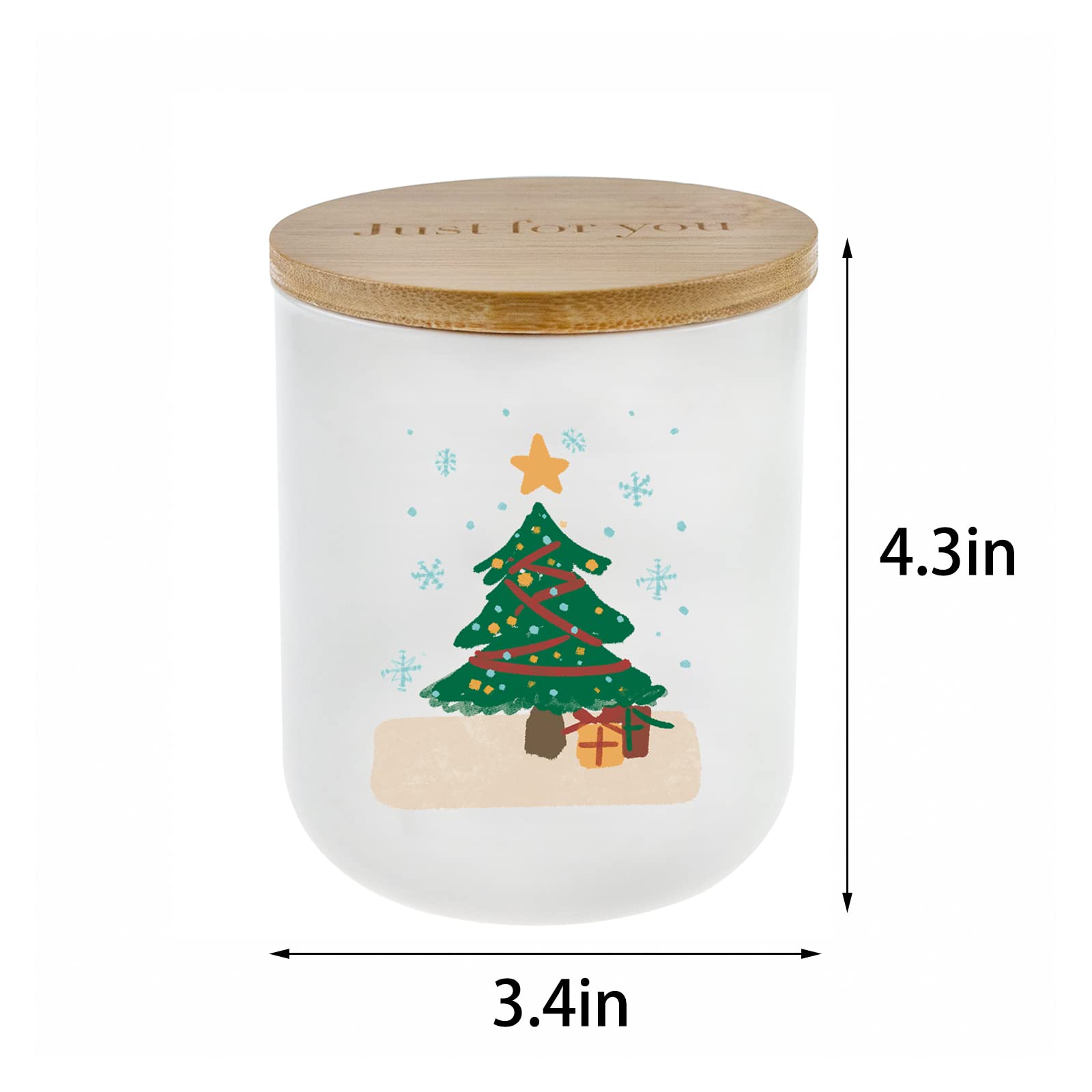 Lihome Christmas Candles - Handmade Scented Soy Wax in Ceramic Jar 11.5oz (Vanilla Coconut) - Perfect Holiday Gift & Home Decor