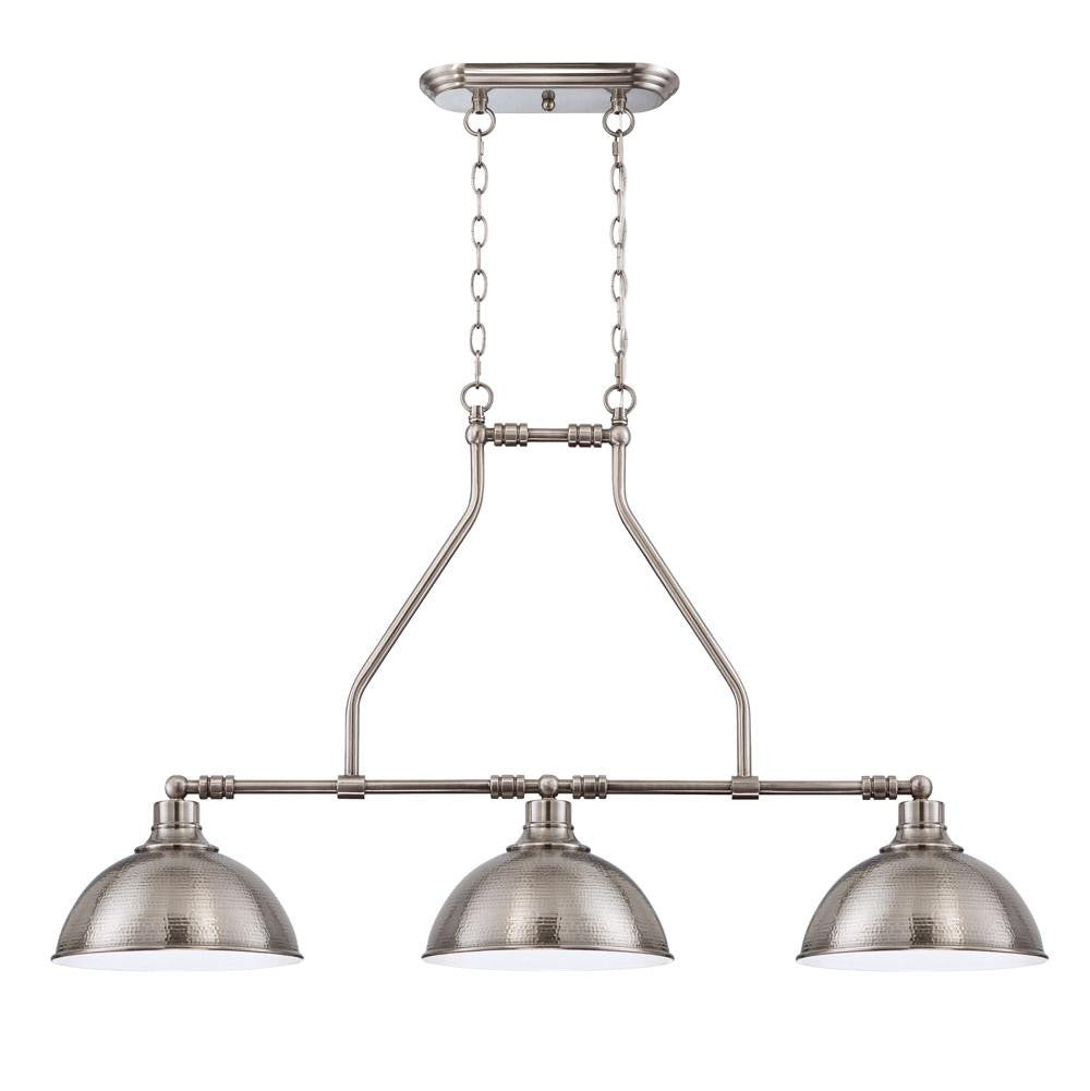 Gafford Modern Linear Chandelier - 6-Light LED Crystal Pendant Lighting Fixture for Dining Room, Kitchen Island & Living Room Decor