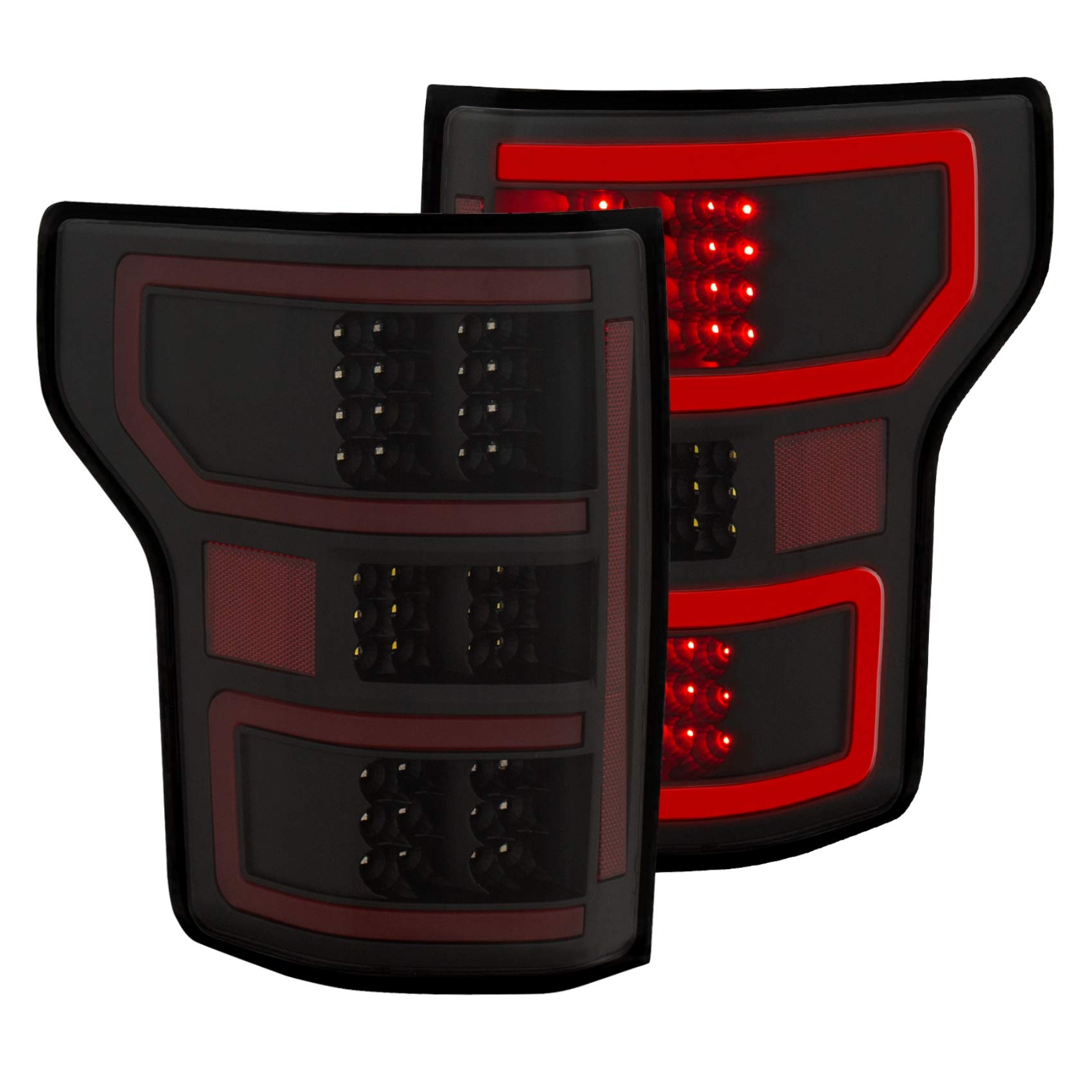 Anzo USA 321338 LED Tail Light Assembly - Clear Lens, Black Housing, Red/White Light (Pair) - Compatible with [Vehicle Model] - Durable & Stylish Upgrade for Enhanced Visibility & Safety