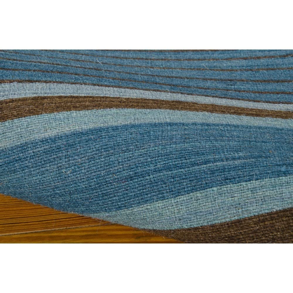 Kathy Ireland Home Griot Striped Turquoise 8' x 10'6