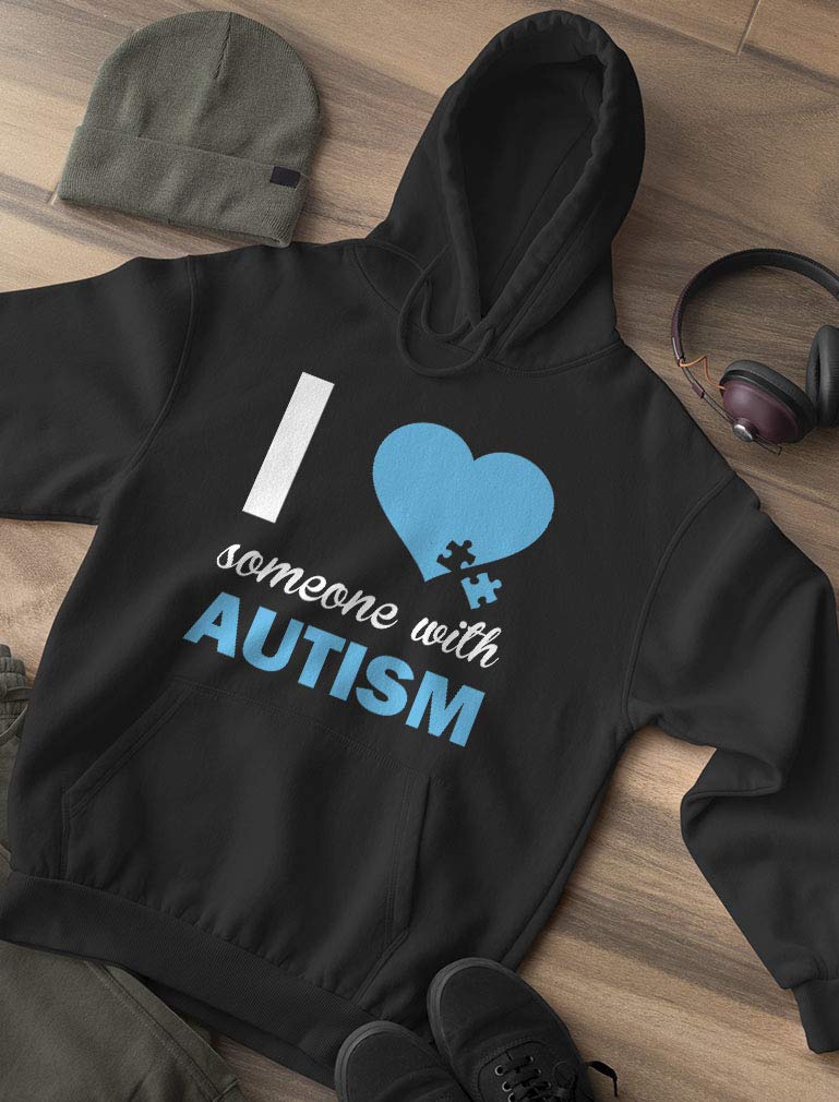 Autism Awareness Hoodie for Women - I Love Someone with Autism - Comfortable Pullover Sweatshirt for Autism Support & Advocacy - Perfect for Casual Wear, Fundraising Events & Awareness Campaigns