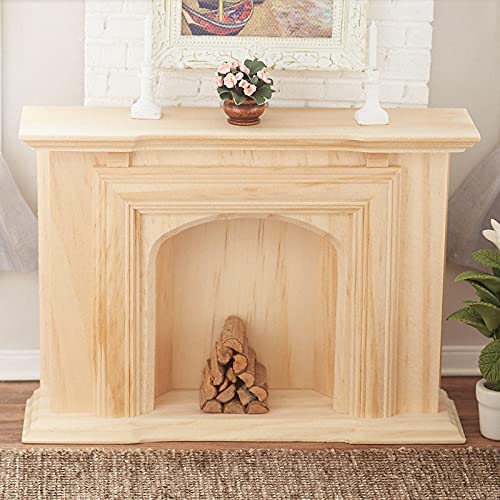 Miniature Jamestown Fireplace - Dollhouse Decor for DIY Crafts
