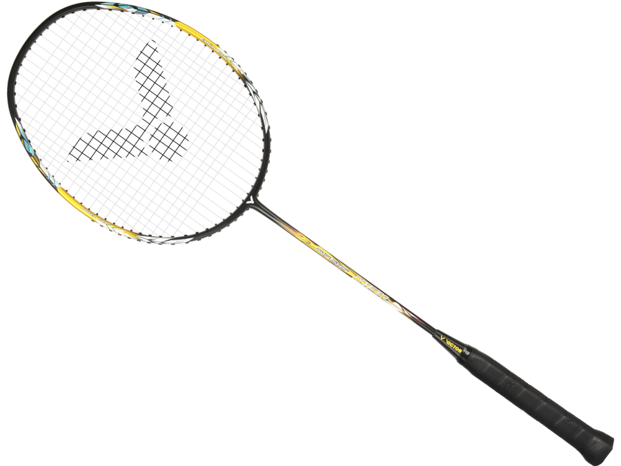 Victor Thruster K M134 Black Badminton Racket - Professional Carbon Fiber Badminton Racquet for Advanced Players - Perfect for Tournaments & Training Sessions