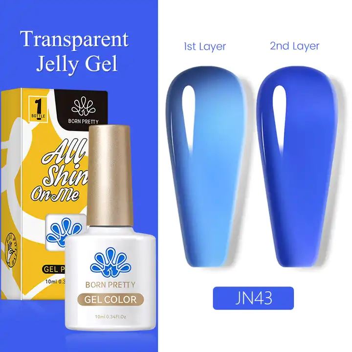 Born Pretty Jelly Nude Gel Polish - Long Lasting Soak Off UV LED Nail Polish for Salon & Home Manicure - Perfect for Weddings, Parties & Everyday Wear