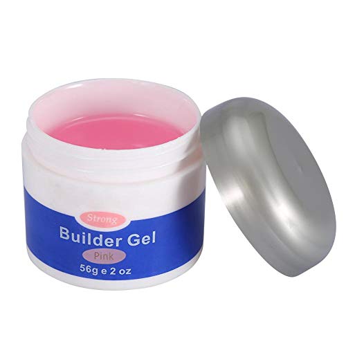 Professional 56g UV Gel Builder for Nail Extensions - Strengthening Nail Glue, Removable Manicure Gel for DIY Nail Art Designs at Home (Pink) | Perfect for Salon-Quality Manicures, Nail Strengthening & Creative Nail Art