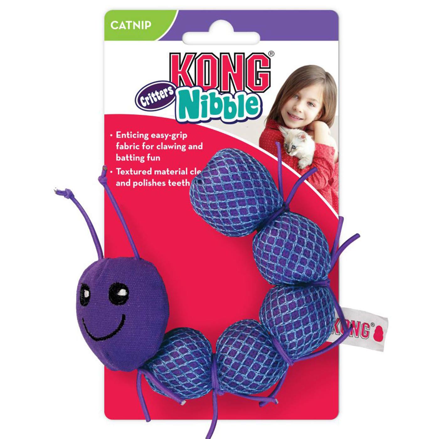 KONG Assorted Nibble Critter Catnip Cat Toy - Fun Interactive Play for Indoor Cats, Teething Kittens & Stress Relief