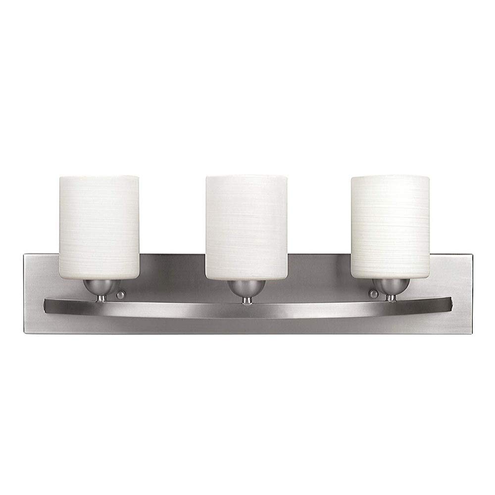 Oil Rubbed Bronze Vanity Light Bar - 3-Light Bathroom Mirror Lighting Fixture with Modern Glass Shade | Wall Sconce for Bathroom, Powder Room & Dressing Area
