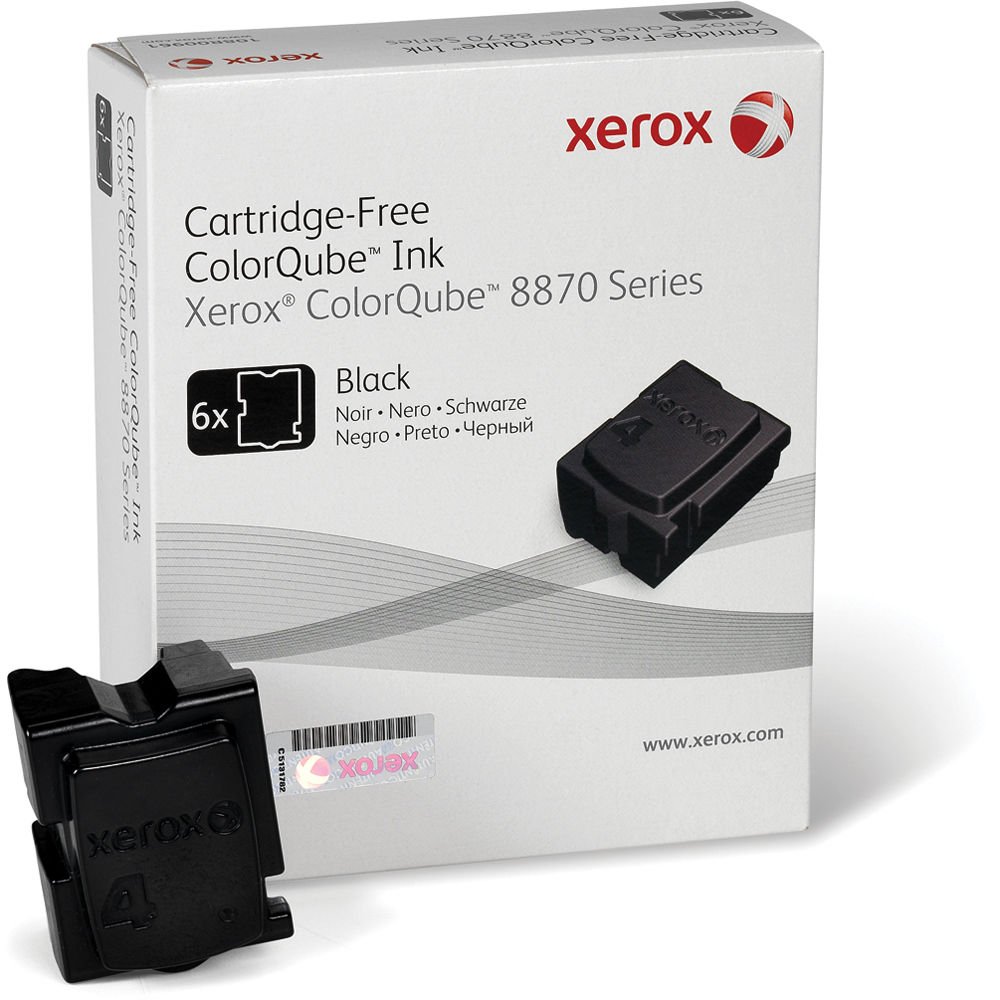 Xerox 108R00953 Black Solid-Ink Sticks - 6 Sticks/Box, 16,700 Page Yield - High-Quality Printing for Office & Home Use