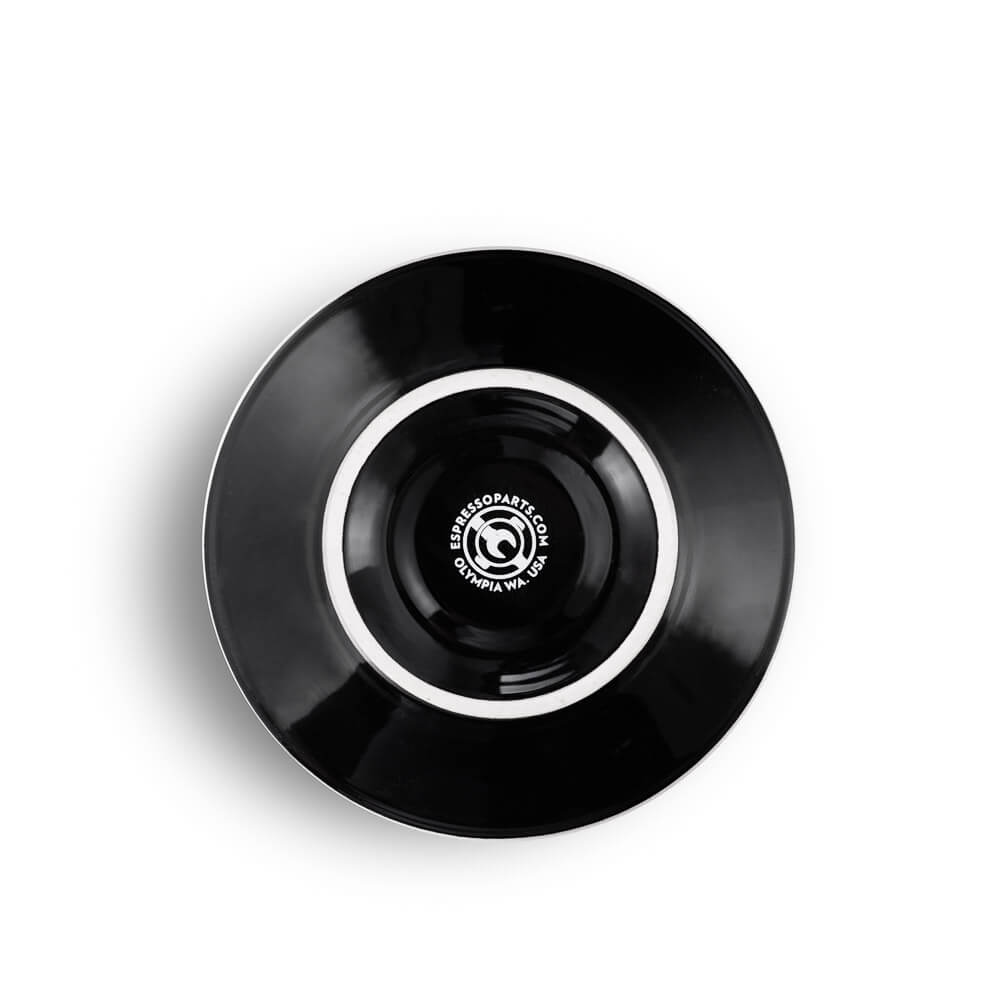Premium Black Porcelain Espresso Cup & Saucer Set (2oz/70ml) - Durable Ceramic Coffee Cups for Espresso, Cappuccino & Latte - Perfect for Home, Café or Restaurant Use
