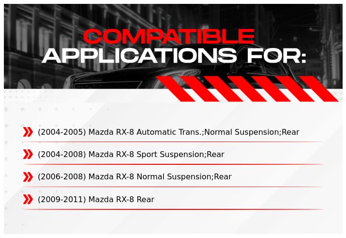 R1 Concepts High Performance Rear Brake Kit - Ceramic Brake Pads & Rotors for 2004-2011 Mazda RX-8 | Smooth Stopping Power for Daily Driving & Track Use