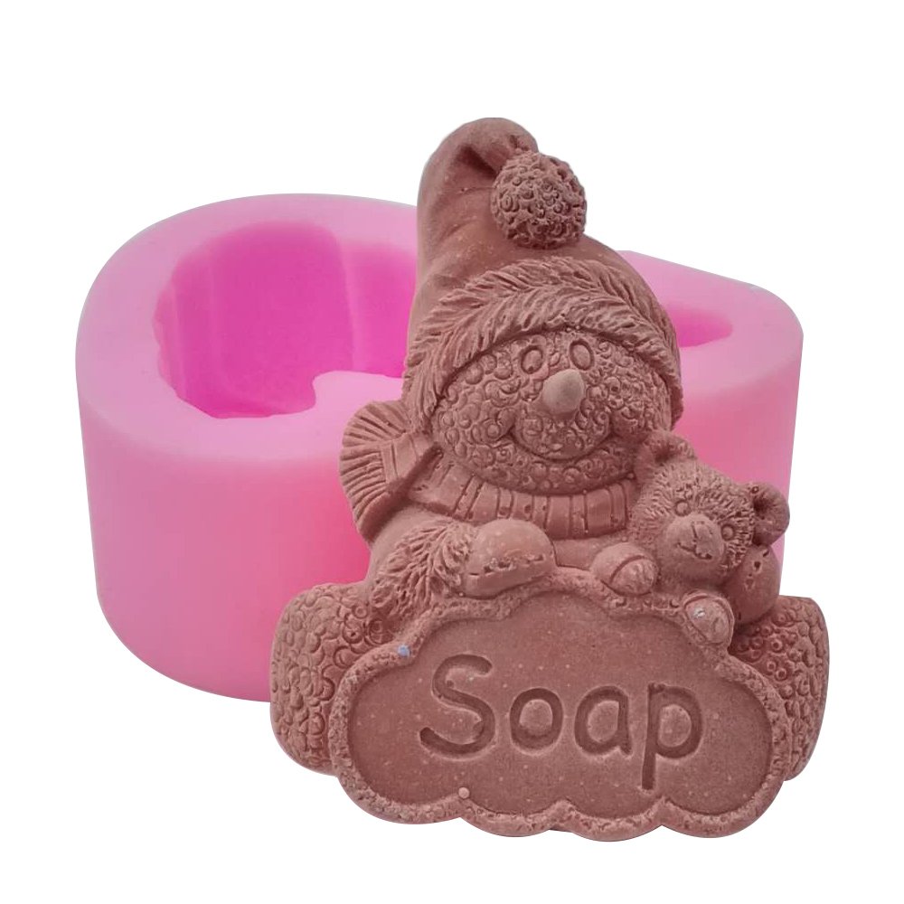 Christmas Snowman Silicone Molds for Soap, Candles, Resin & DIY Crafts - Perfect for Holiday Decorations, Gift Making & Home Craft Projects