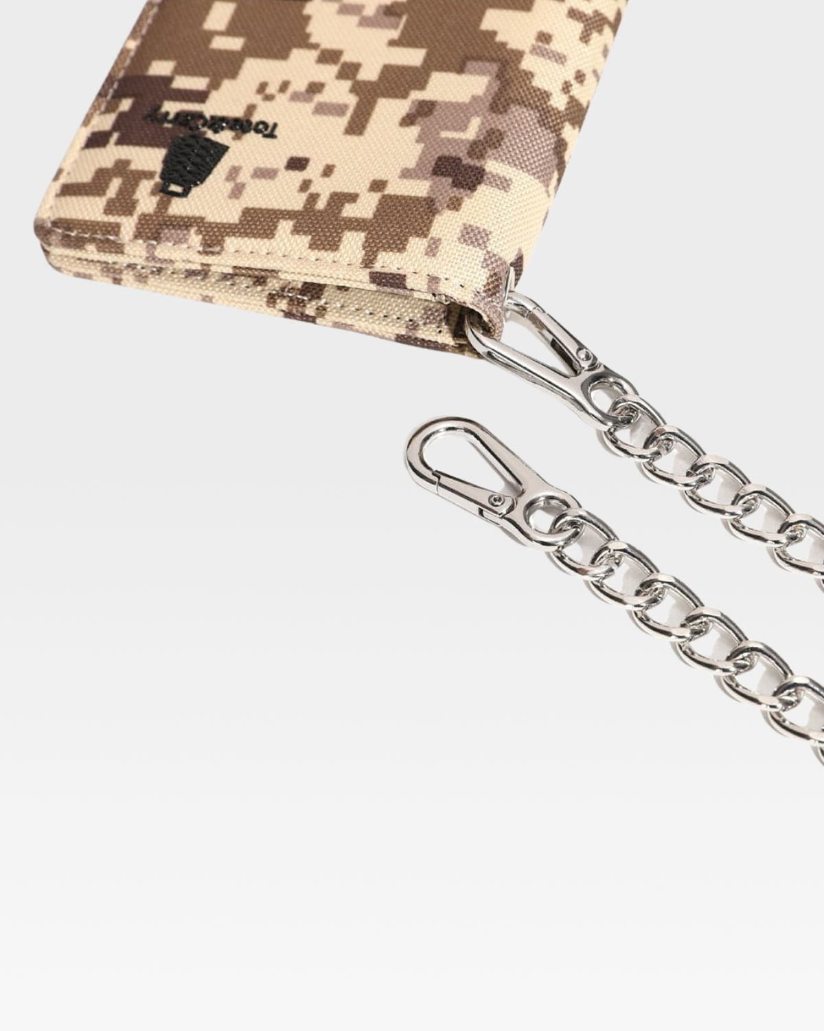 Tan Brown Digital Camouflage Biker Chain Wallet - Stylish & Durable Leather Wallet for Men - Perfect for Motorcycle Riders, Bikers & Outdoor Enthusiasts