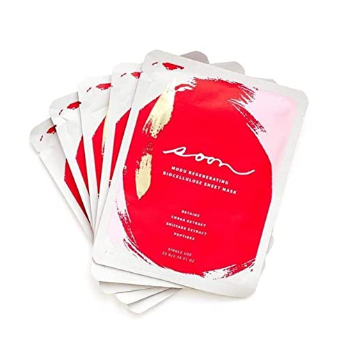 Premium Korean Facial Sheet Mask Set - 5 Pack Biocellulose Skincare for Women with Collagen | Hydrating, Pore Minimizing, Brightening & Firming | Perfect for Spa Night, Self-Care Routine & Gift Giving