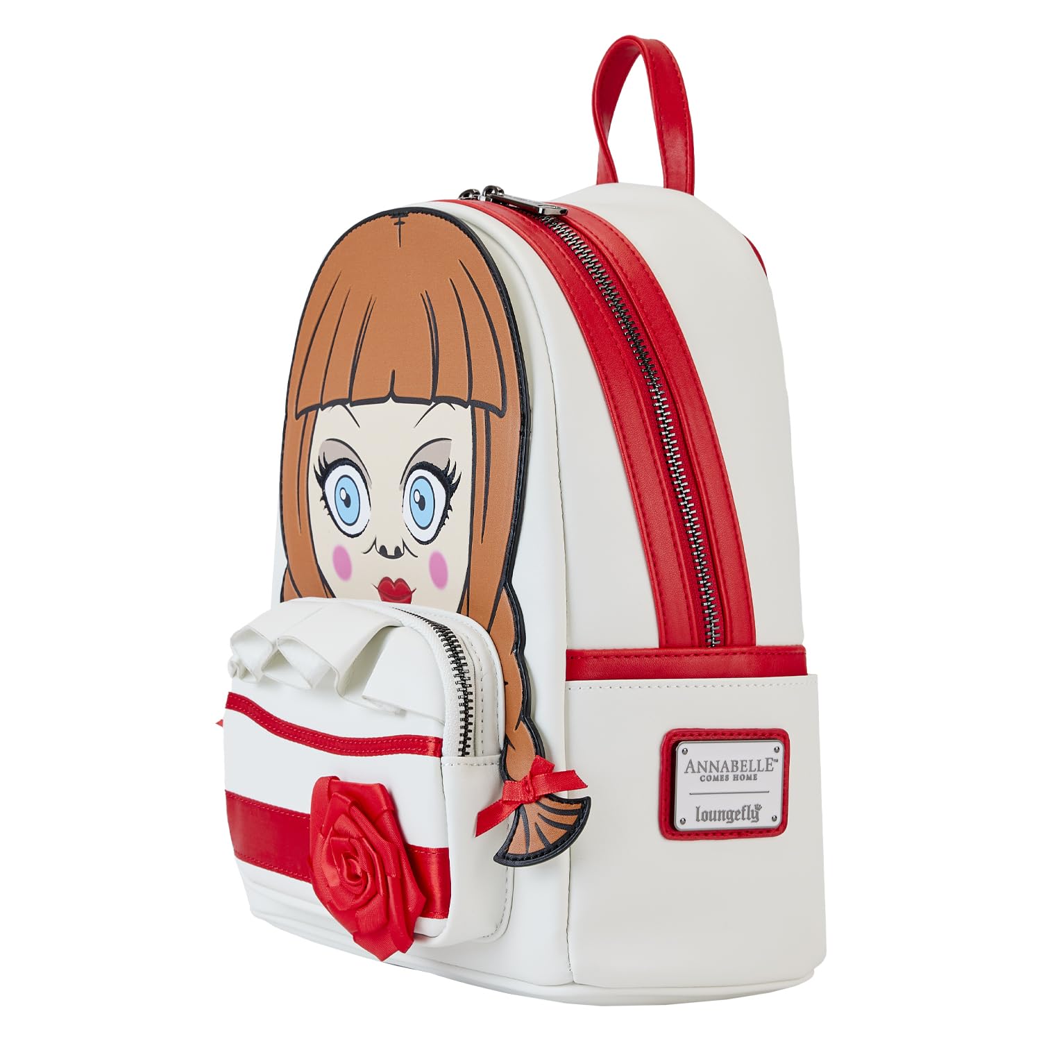 Loungefly WB Annabelle Cosplay Mini Backpack - Horror Movie Collectible for Halloween & Cosplay Events | Perfect for Horror Fans & Costume Parties