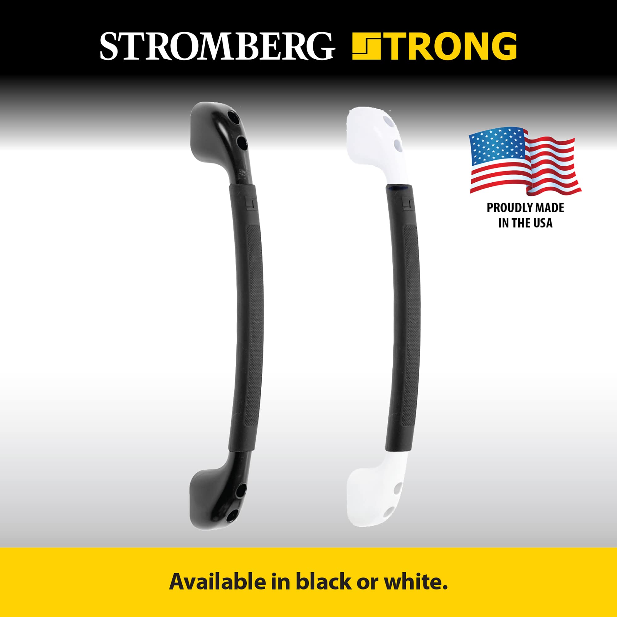 Stromberg Carlson AH-150 Black Soft Touch RV Assist Handle - Exterior Grab Bar for Camper & Motorhome Entry - Non-Slip Comfort Door Handle for Safe Boarding & Exit - Perfect for RV Steps, Trailers & Campers