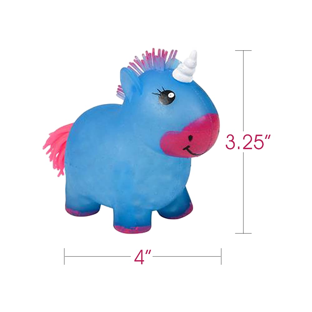Squeeze Bead Unicorn Toys Set of 3 - Stress Relief for Kids & Adults - Party Favors & Classroom Prizes