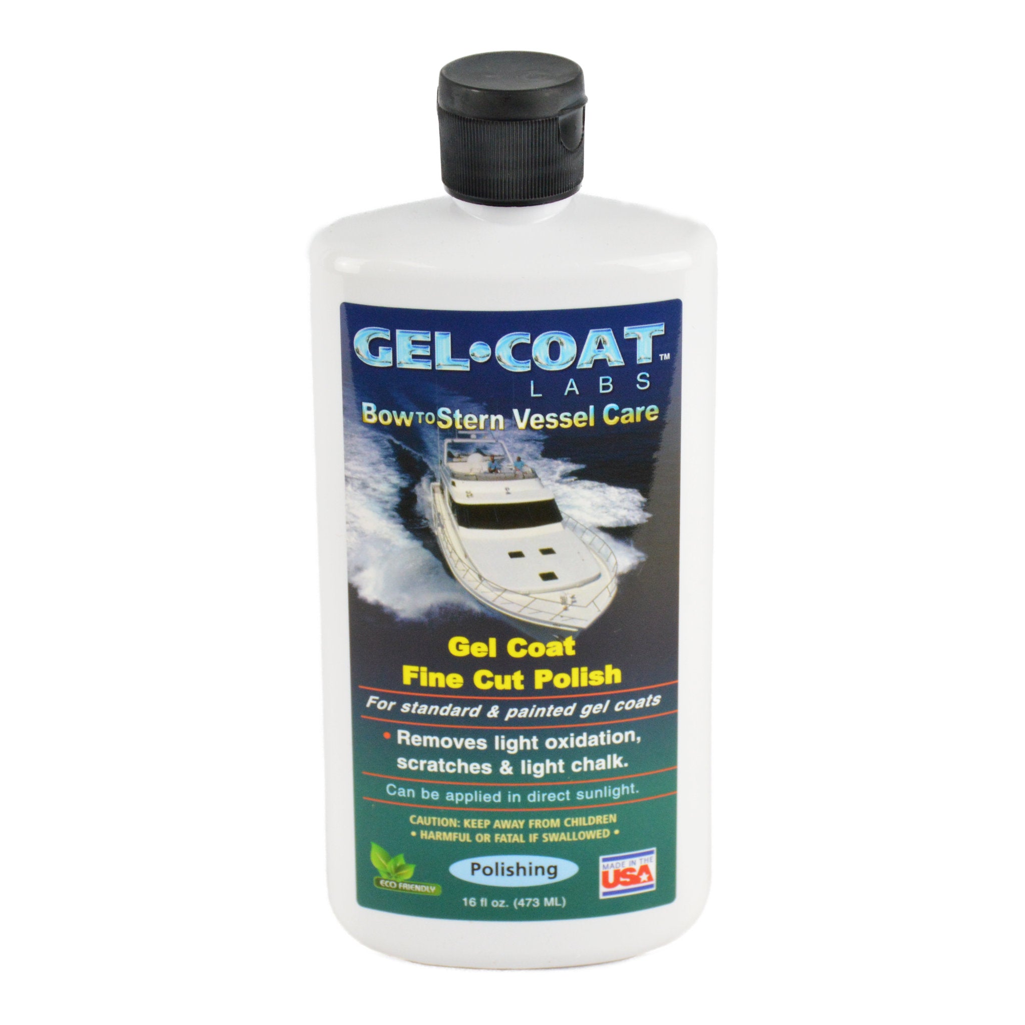 Gel Coat Labs Fine Cut Polish - Premium Car Paint Restorer for Scratch Removal & Shine Enhancement - Perfect for Auto Detailing, Marine & RV Surface Restoration
