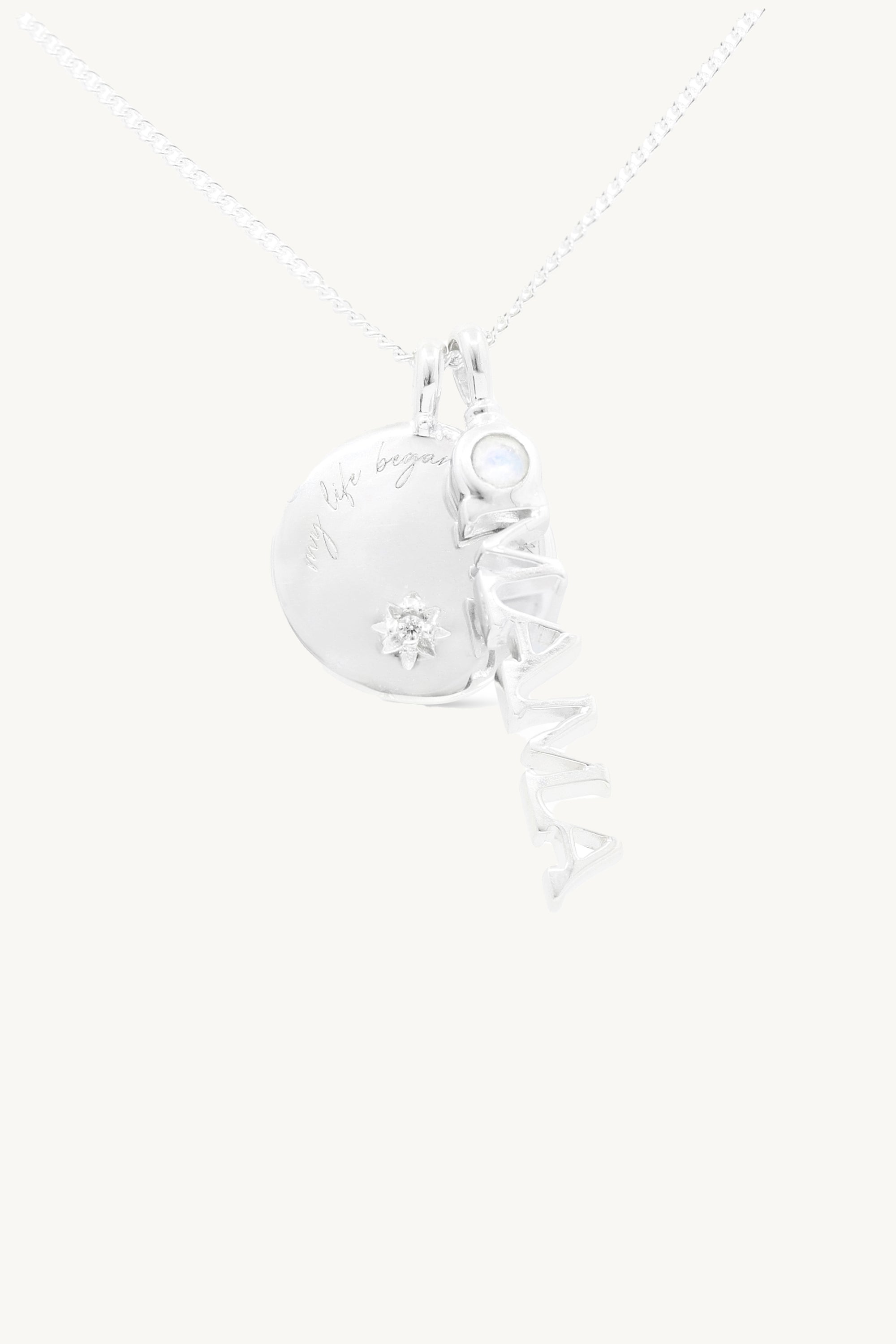 Elegant MAMA Silver Necklace for Women - Sterling Silver Pendant Jewelry Gift for Mom, Birthday, Anniversary - Perfect for Everyday Wear & Special Occasions