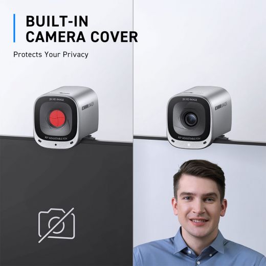 Anker PowerConf C202 1080p HD Webcam with Noise Reduction Mic - Perfect for Video Conferencing, Online Classes & Streaming