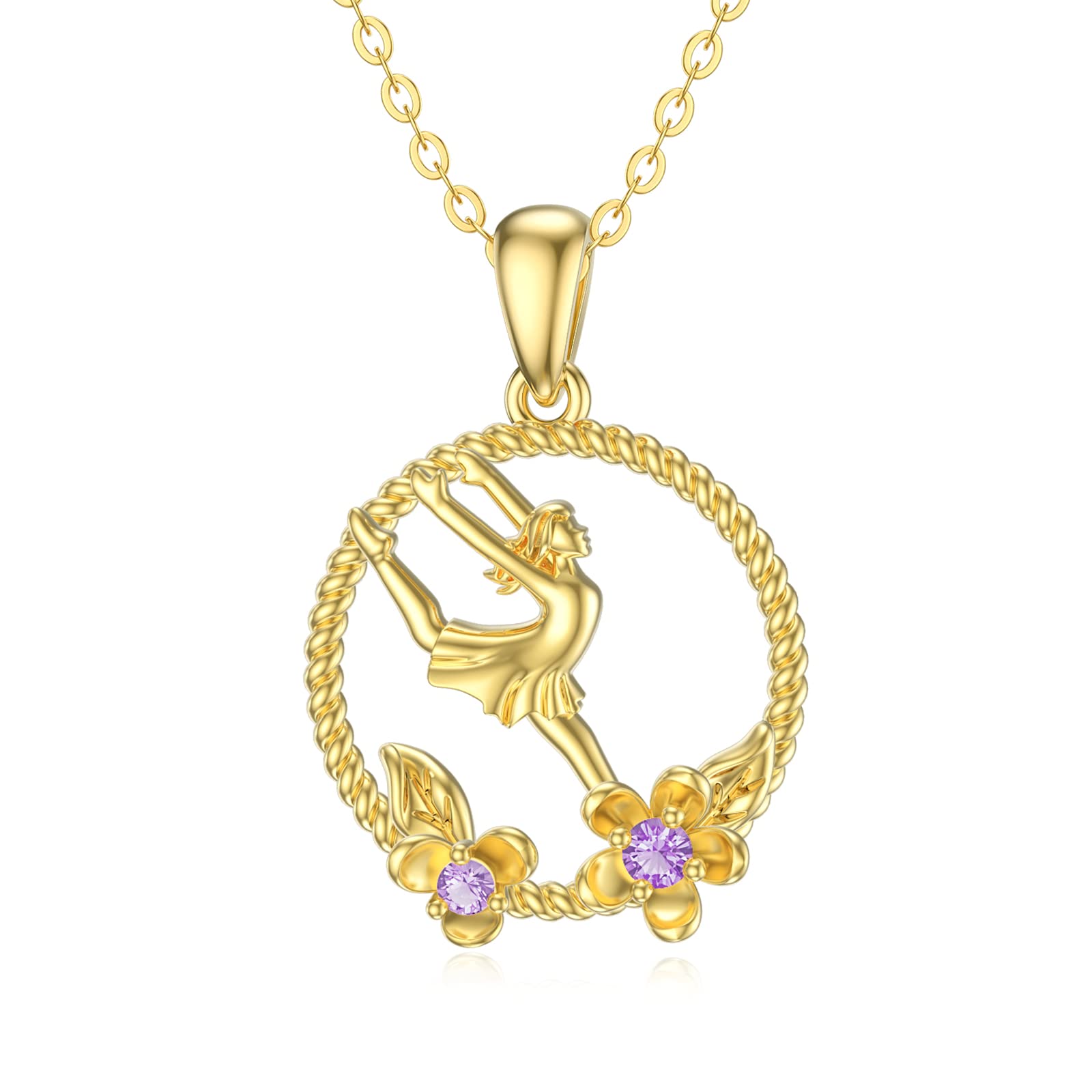 14k Gold Graduation Necklace for Women - Crown, Compass, Music & Gymnast Charms - Elegant Jewelry Gift for Her, Valentine's Day, Christmas - Perfect for Graduation Gifts, Anniversary Presents & Special Occasions