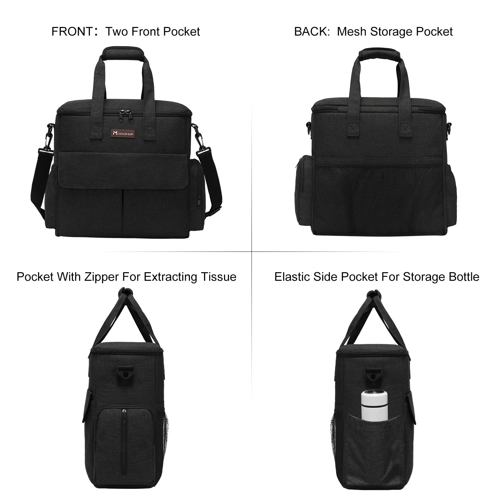 Modoker Pet Travel Bag - Airline Approved Tote Organizer for Dogs & Cats with Multi-Function Pockets - Perfect for Weekend Trips, Vet Visits & Outdoor Adventures