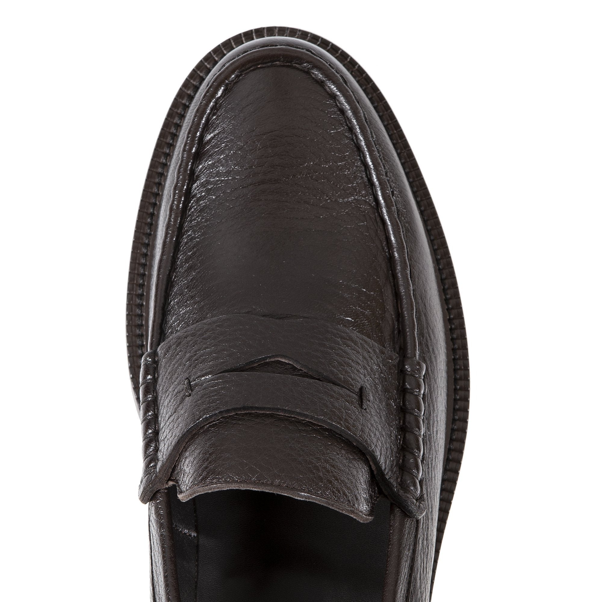 HENRY SARTORIAL Beamsley Penny Loafers for Men - Genuine Leather Dark Brown Slip-On Dress Shoes - Comfortable & Stylish for Business, Office & Casual Wear