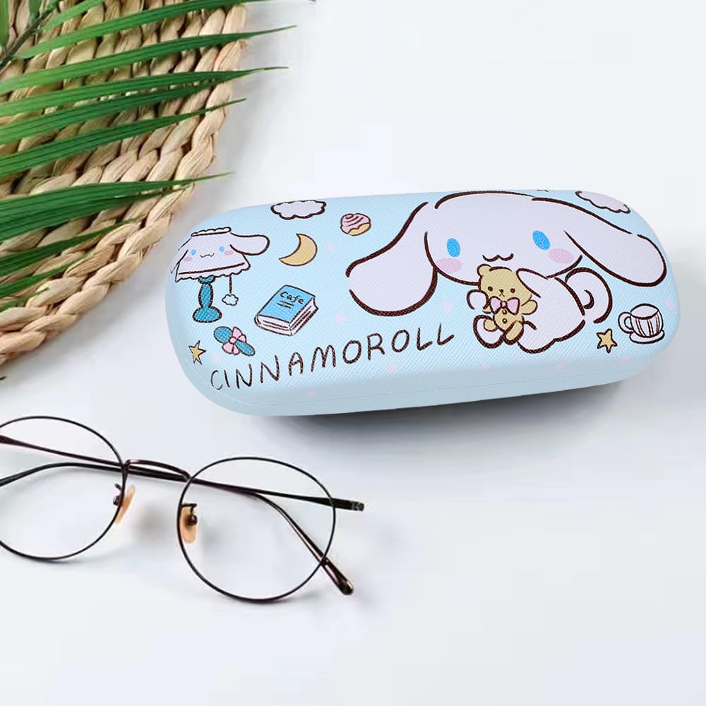 PERFECTSIGHT Hard Shell Eyeglasses Case - Durable Protective Glasses Storage for Kids, Women & Men - Cute Kawaii Design - Perfect for School, Travel, Work & Daily Use