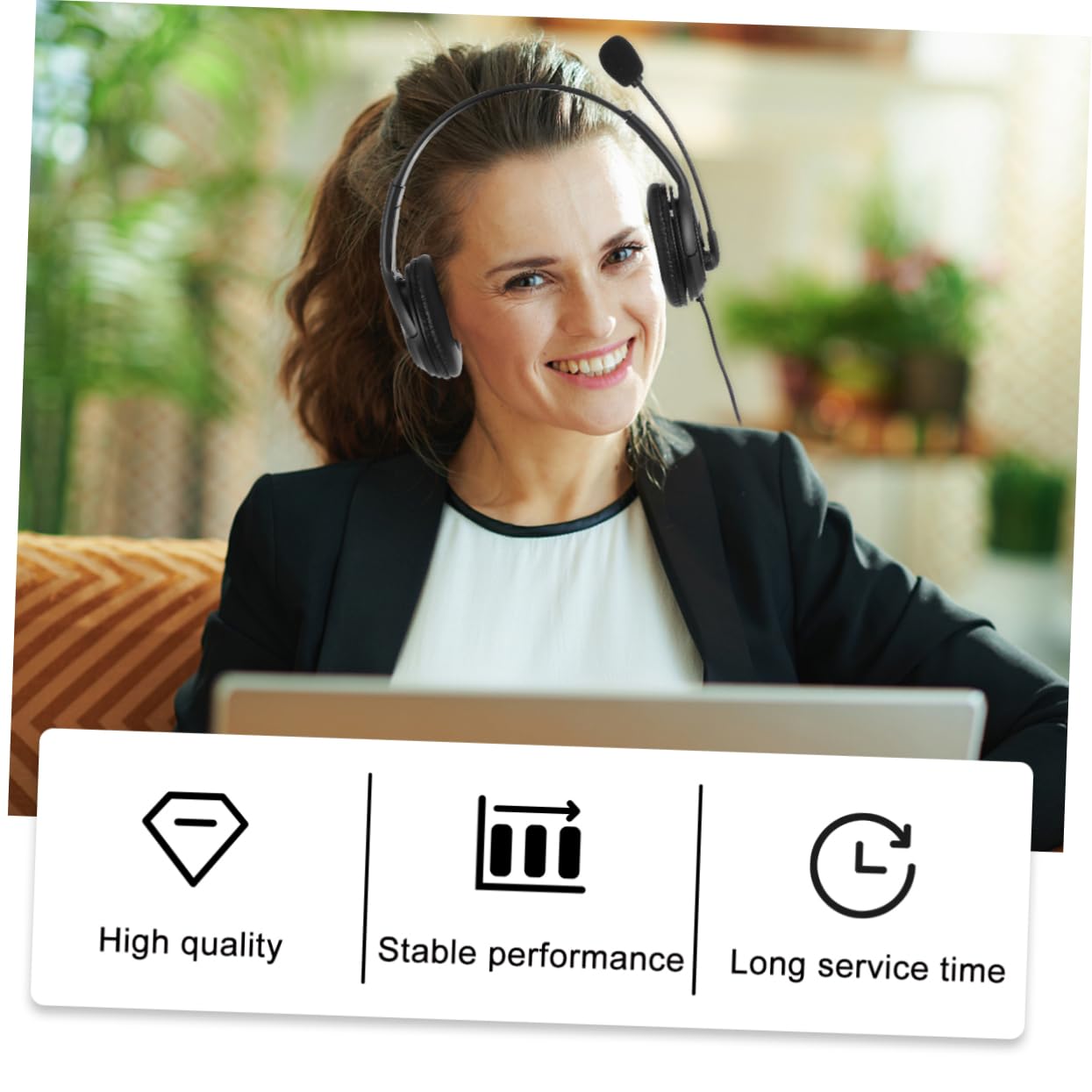 KITANDOVE Noise Cancelling Gaming Headset with Microphone - Lightweight Over-Ear Headphones for PC, PS4, Xbox - Perfect for Gaming, Streaming & Online Classes