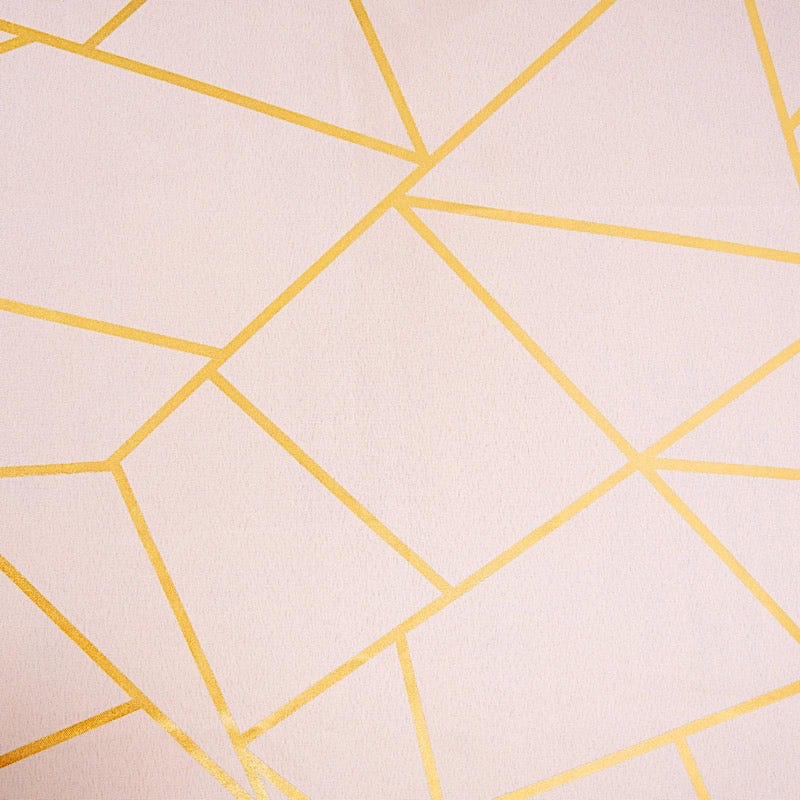 90x156 Inch Polyester Rectangular Tablecloth with Metallic Geometric Pattern - Elegant Dining Table Cover for Weddings, Parties & Home Decor
