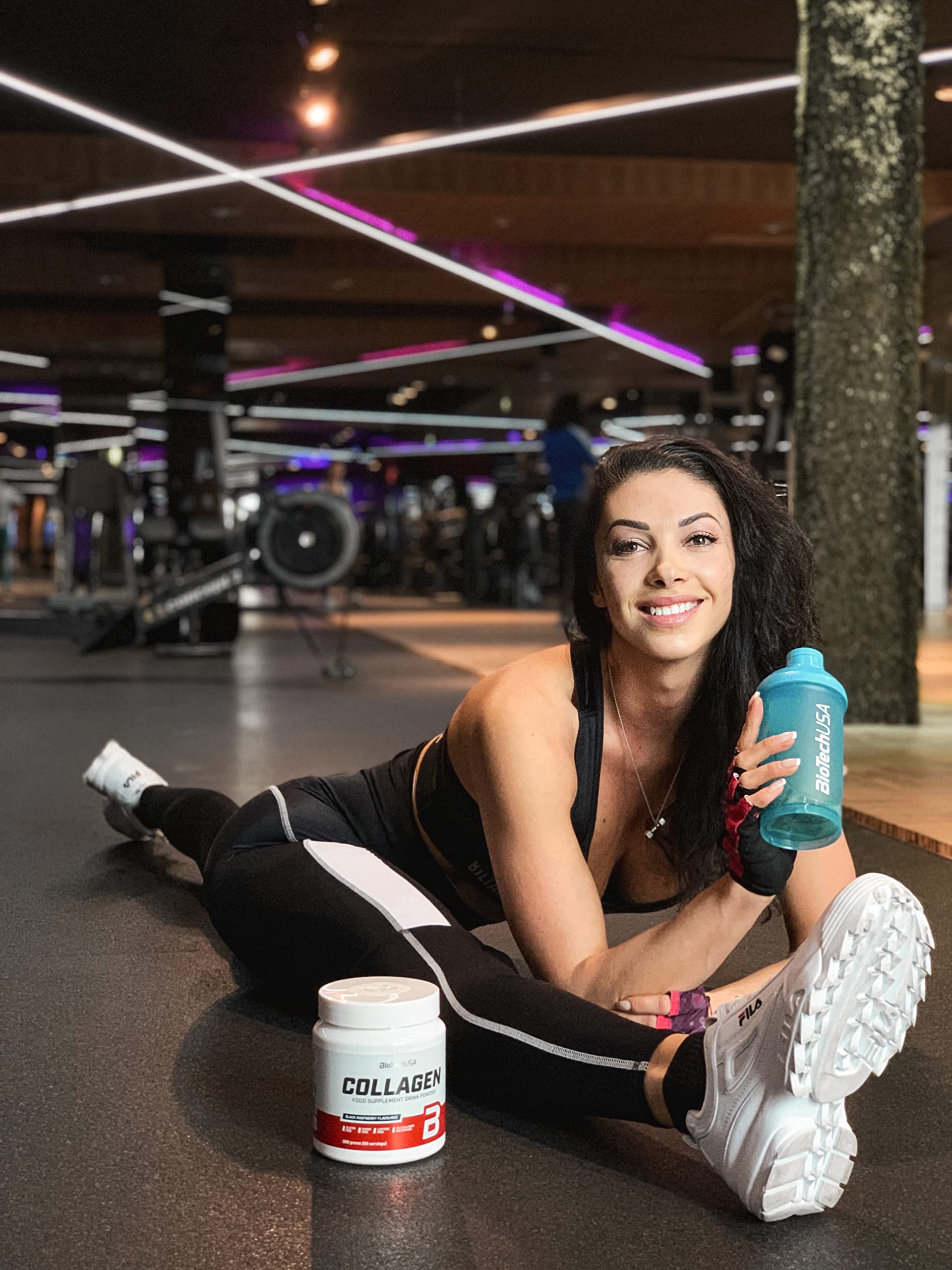 BioTechUSA Premium Collagen Powder with Black Raspberry Extract - 300g for Skin, Hair & Joint Support | Ideal for Smoothies, Coffee & Baking Recipes