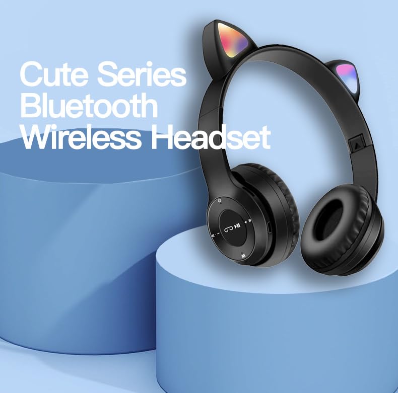 Upgraded Hybrid Active Noise Cancelling Wireless Bluetooth Headphones with Microphone - HiFi Stereo Sound, Deep Bass, Soft Memory Foam Earpads, Foldable Lightweight Design for Home Office, Travel, Gaming & Phone Calls (Black) - Perfect for Work, Commuting & Entertainment