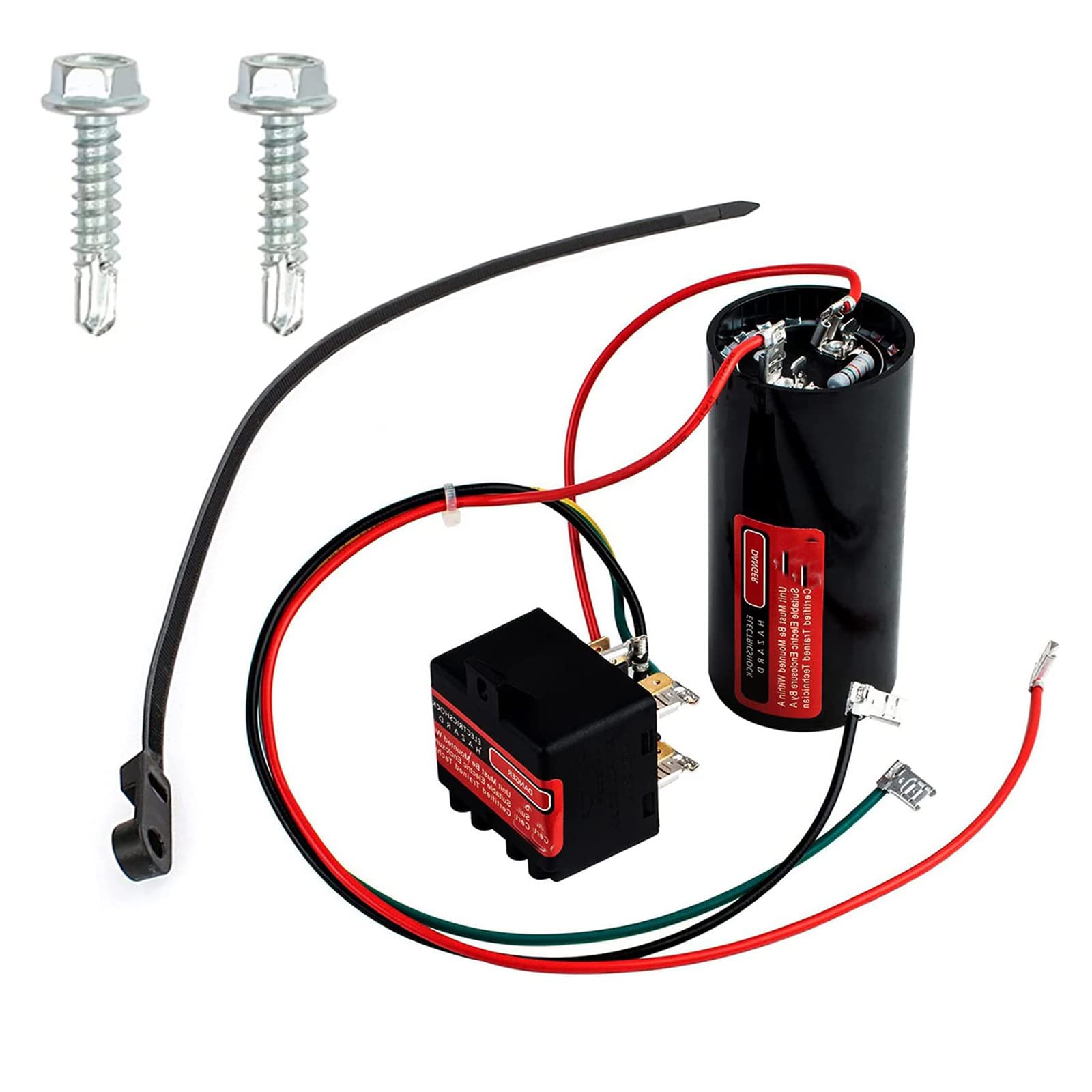 CSRU2 Hard Start Capacitor Kit for HVAC & Air Conditioners - Replacement Compressor Saver for 3.5-5 Ton Units - Improves AC Startup & Protects Compressor (Ideal for Home, Office & Commercial Use)
