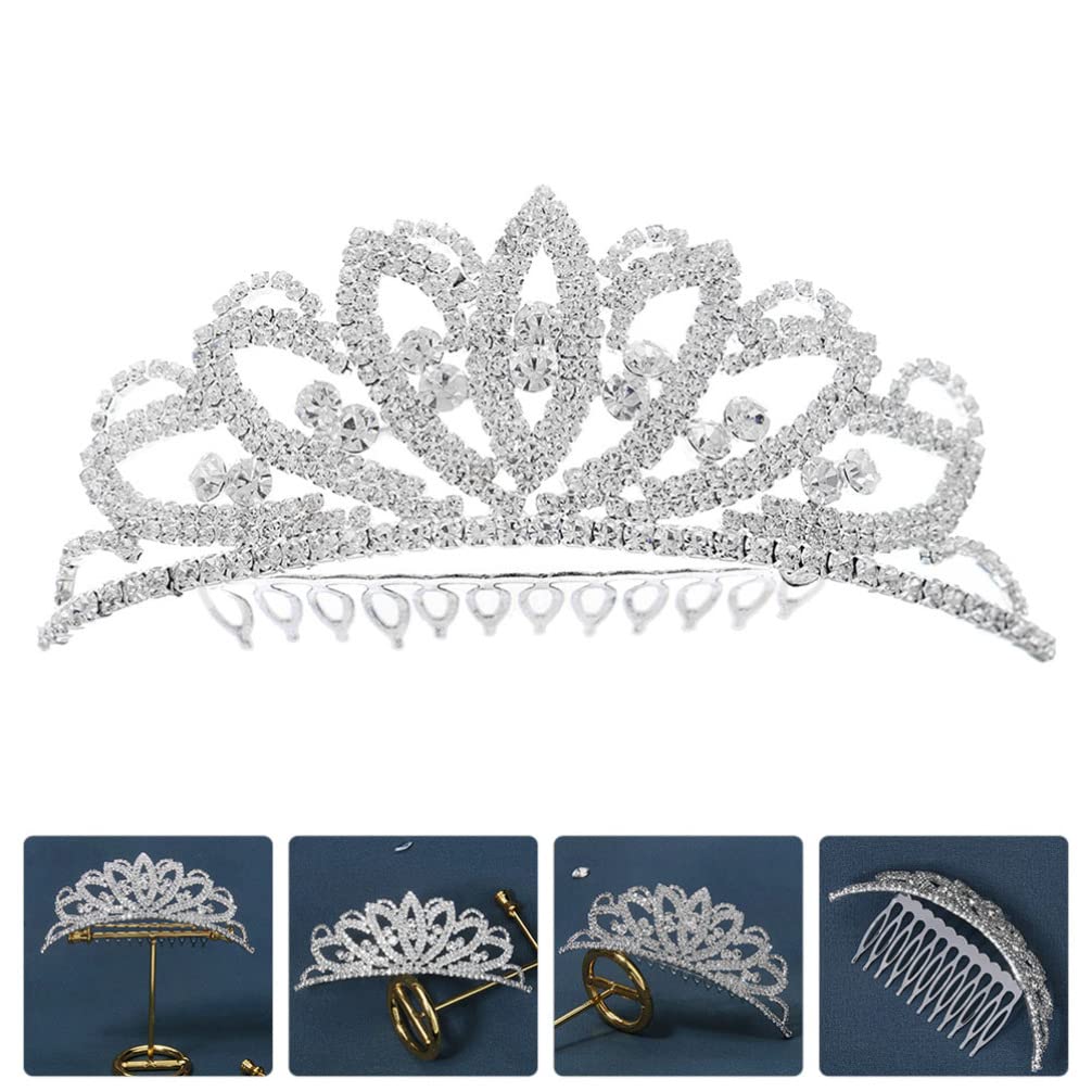 FOMIYES Princess Tiara for Girls - Kids Wedding Bridal Hair Jewelry Headpiece with Pearls & Rhinestones | Perfect for Birthday Parties, Pageants, Dress-Up & Special Occasions