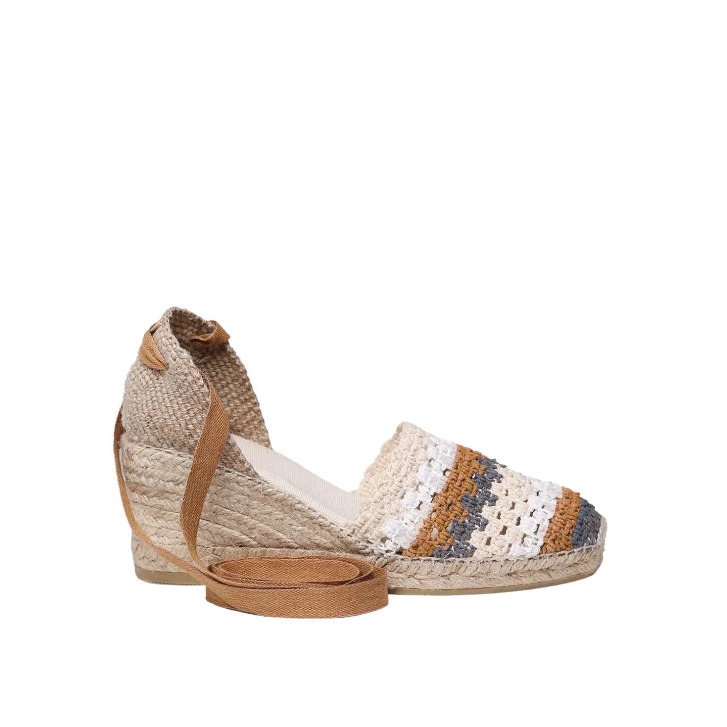 Women's Multicolor Cotton Blend Espadrilles - Georgina Comfortable Summer Shoes for Beach, Vacation & Casual Wear